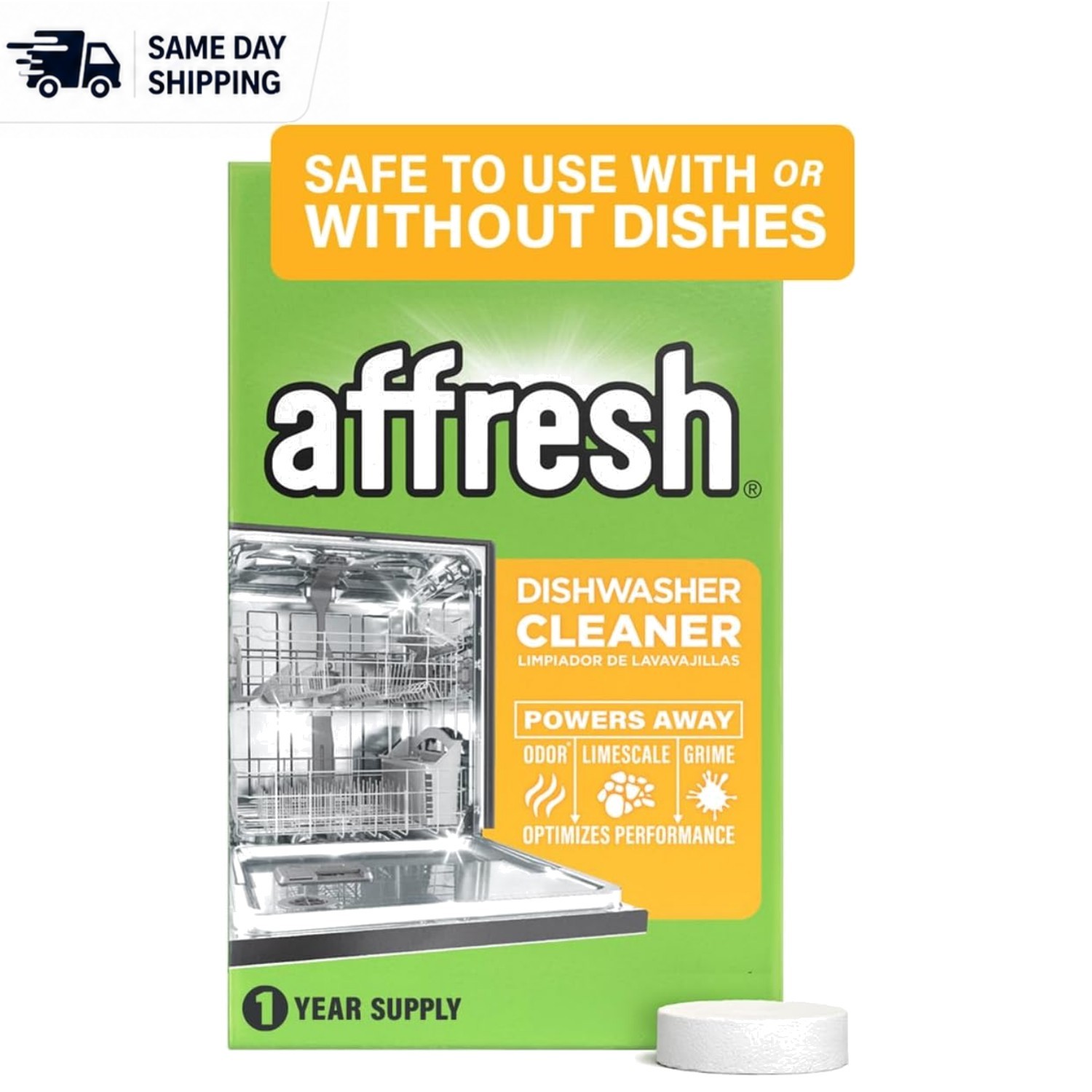 Eco-Friendly Dishwasher Cleaner with Lemon Scent – 12 Tablets for Optimal Clean