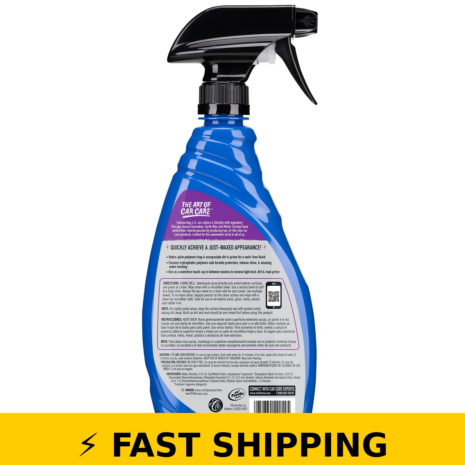 Turtle Wax X Mister Cartoon Quick Detailer 23 oz Waterless Cleaning