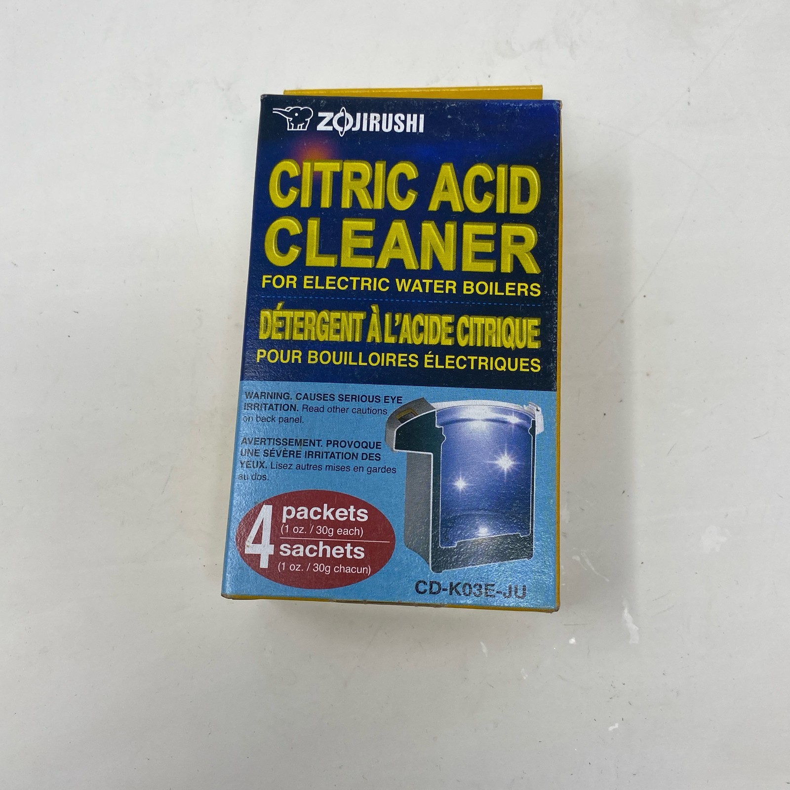 Zojirushi Citric Acid Cleaner 4 Packets (1oz each) White CD-K03EJU