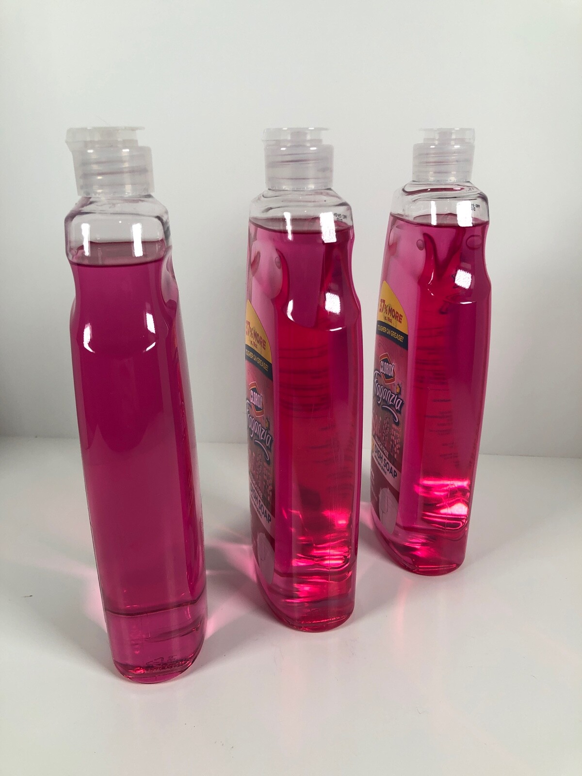 Three Bottles Clorox Fraganzia Spring Scent Dish Soap Vitamin B5 22 oz Each