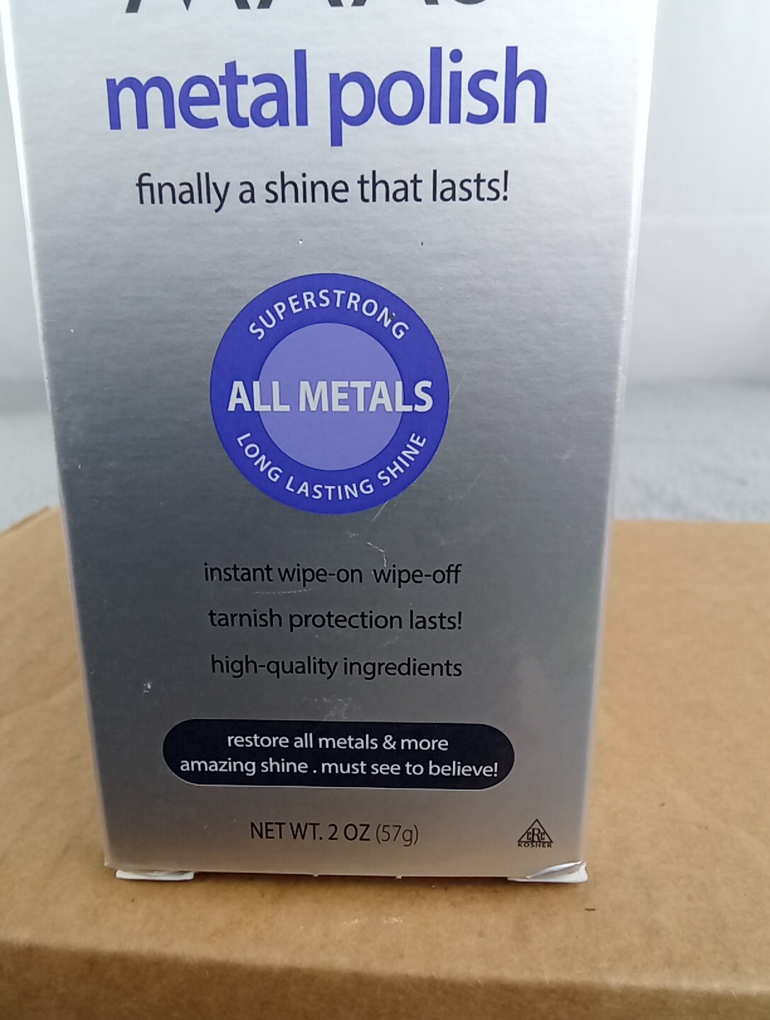 1x Maas Metal Polish 2oz Tube Multi-Surface All Metal French Lavender