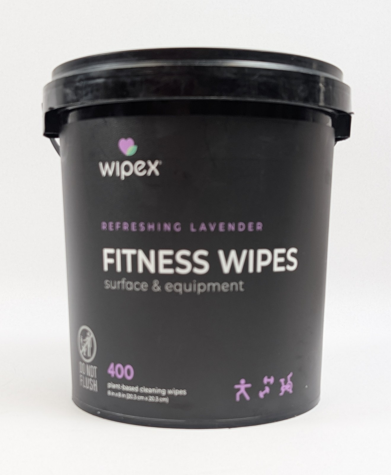 Wipex Fitness Gym Wipes Lavender Vinegar Plant-Based Cleaning 400ct Set of 2