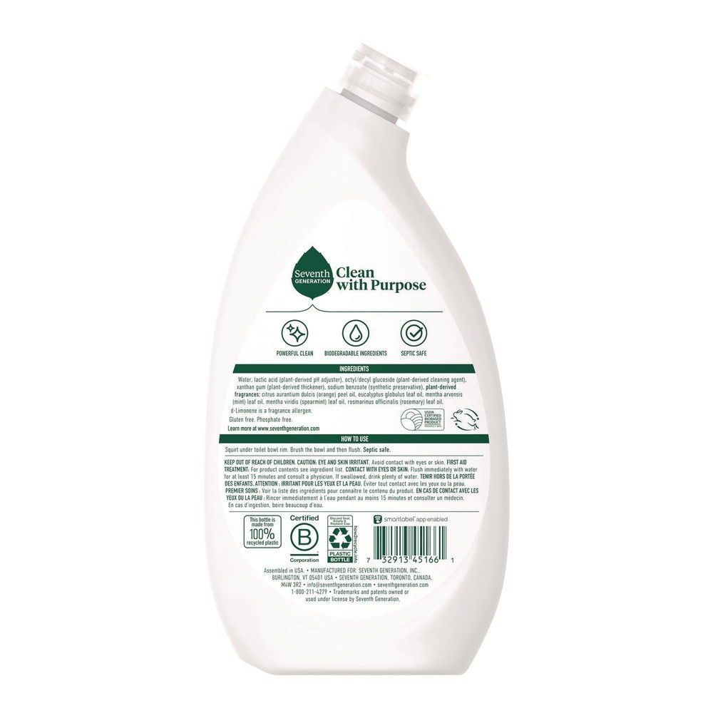 SEV 45166EA 24 oz Bottle Toilet Bowl Cleaner – Fresh Mint Scent New