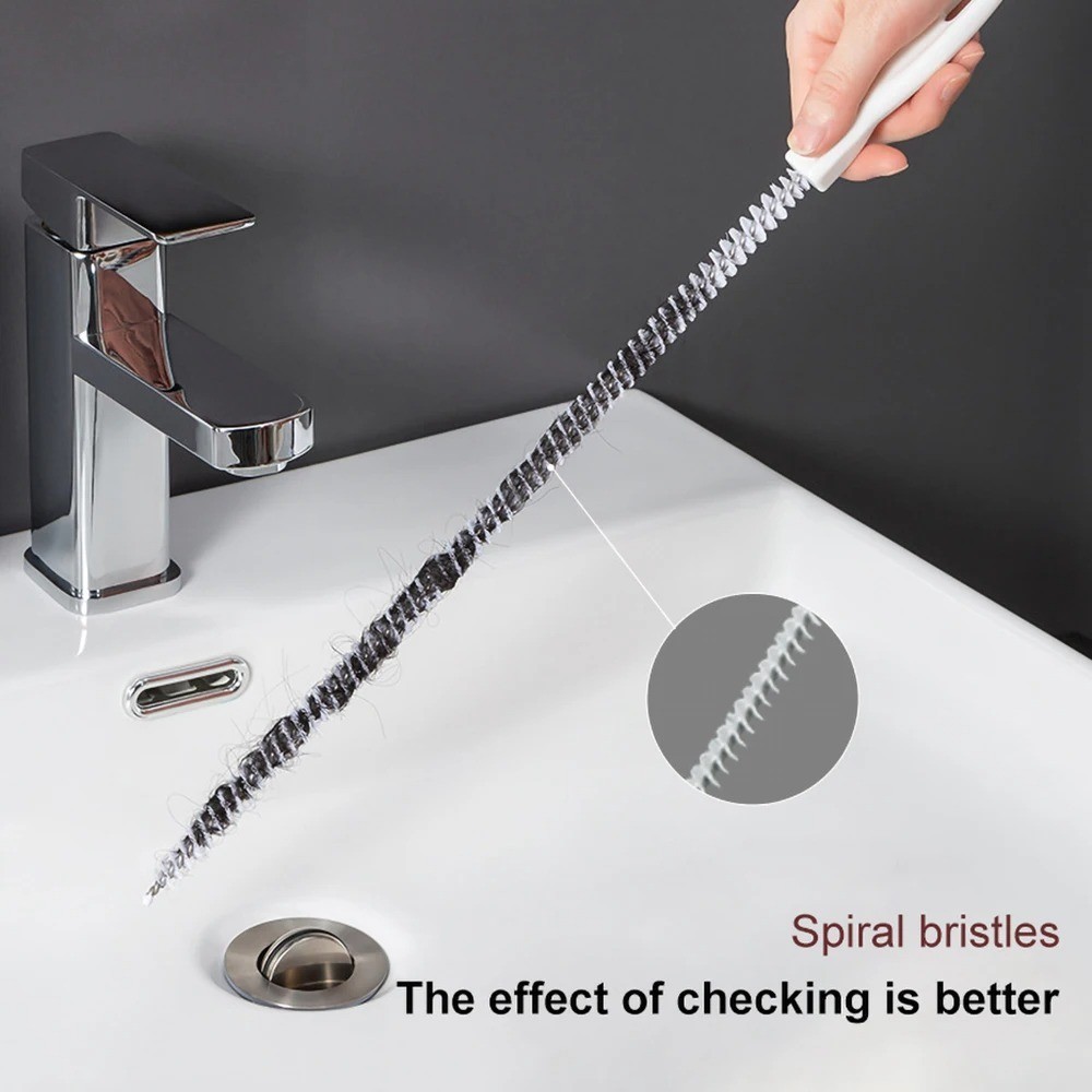 Flexible Drain Cleaner Brush Sink Sewer Hair Clog Remover Bathroom Tool