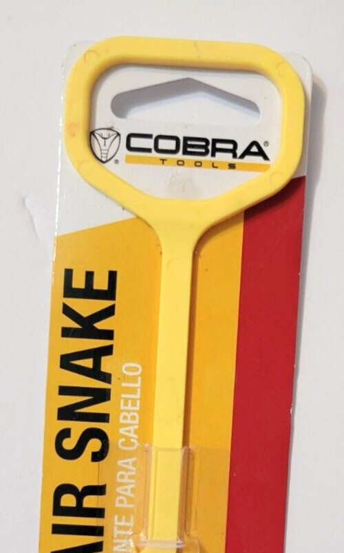 Cobra Yellow Plastic Hair Snake Flexible Drain Cleaning Tool 20 in. NEW 00112BL