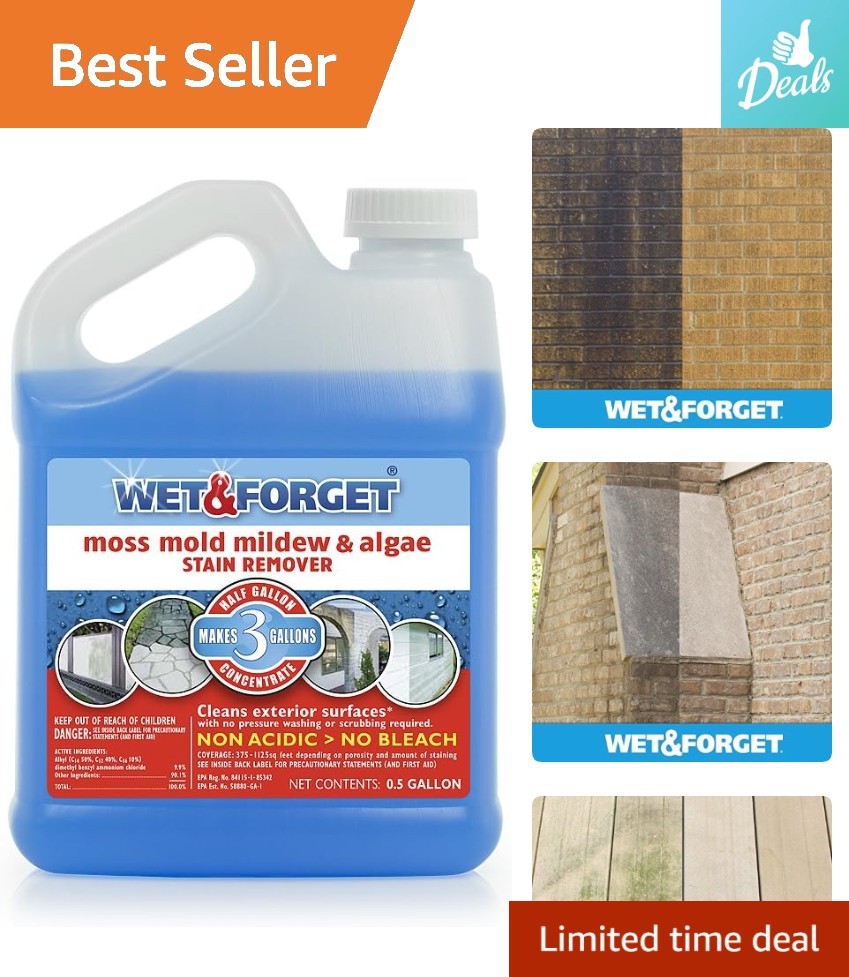 Powerful 64oz Concentrate that Fights Mold, Mildew & Algae without Scrubbing