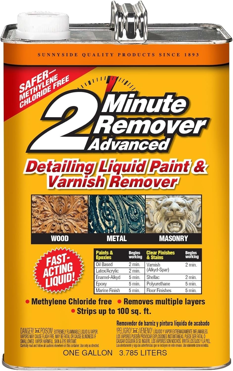 2 Minute Remover Advanced Paint & Varnish Remover, 1 Gallon – Liquid