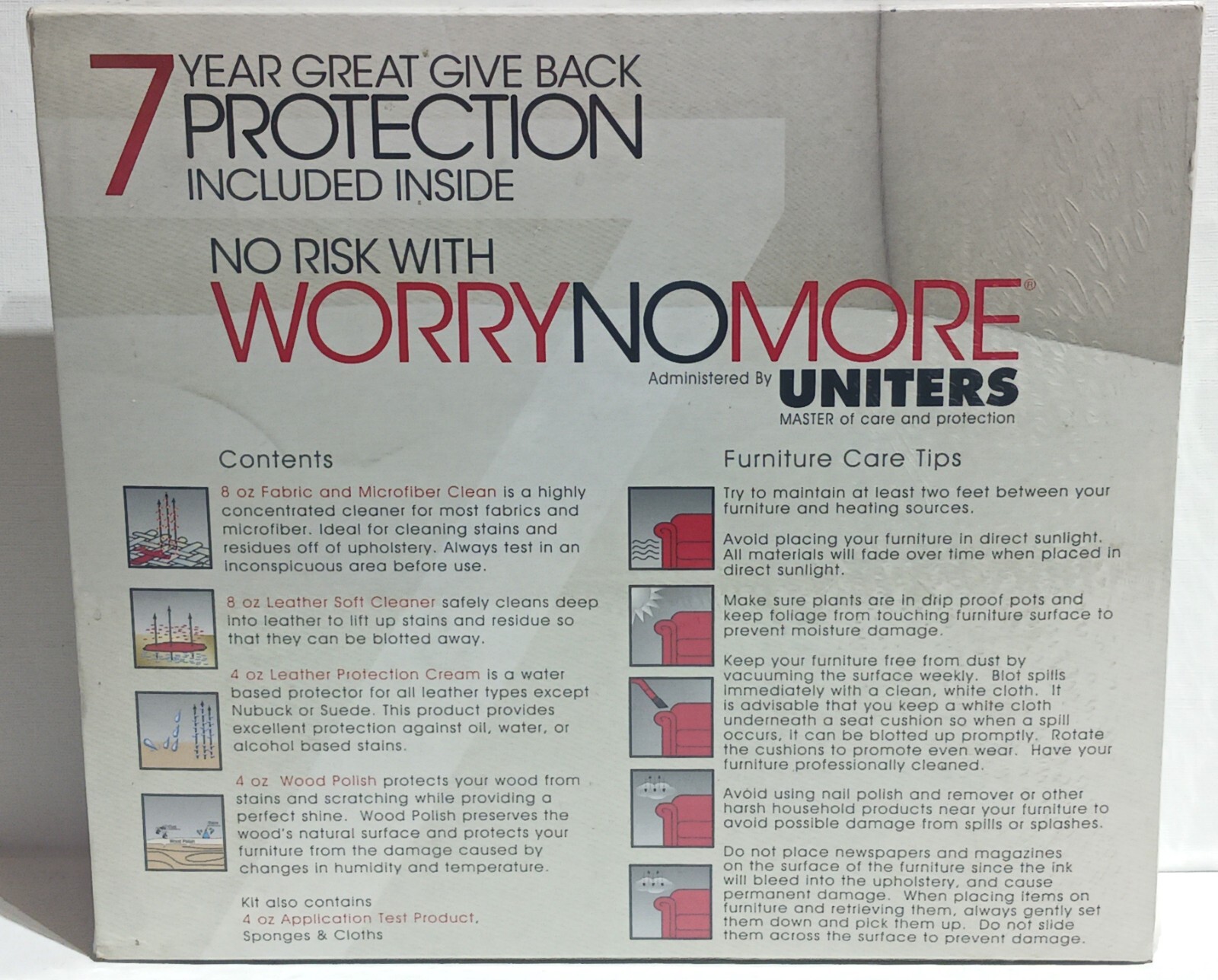 WORRYNOMORE: Factory Sealed Furniture Cleaning & Protection Kit