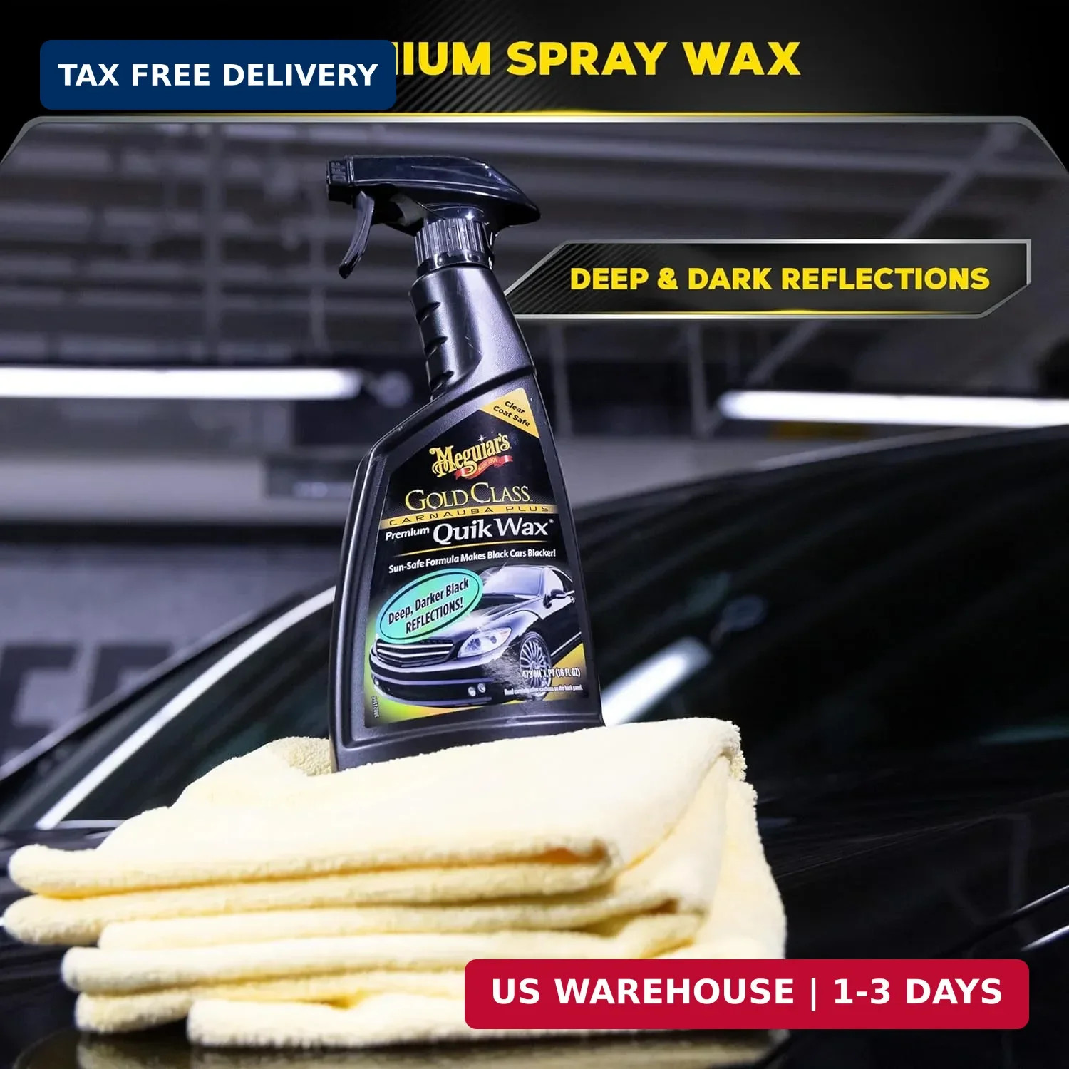 Meguiar’s G7716 Gold Class Carnauba Quik Wax, Special Blend for Richness and Shi