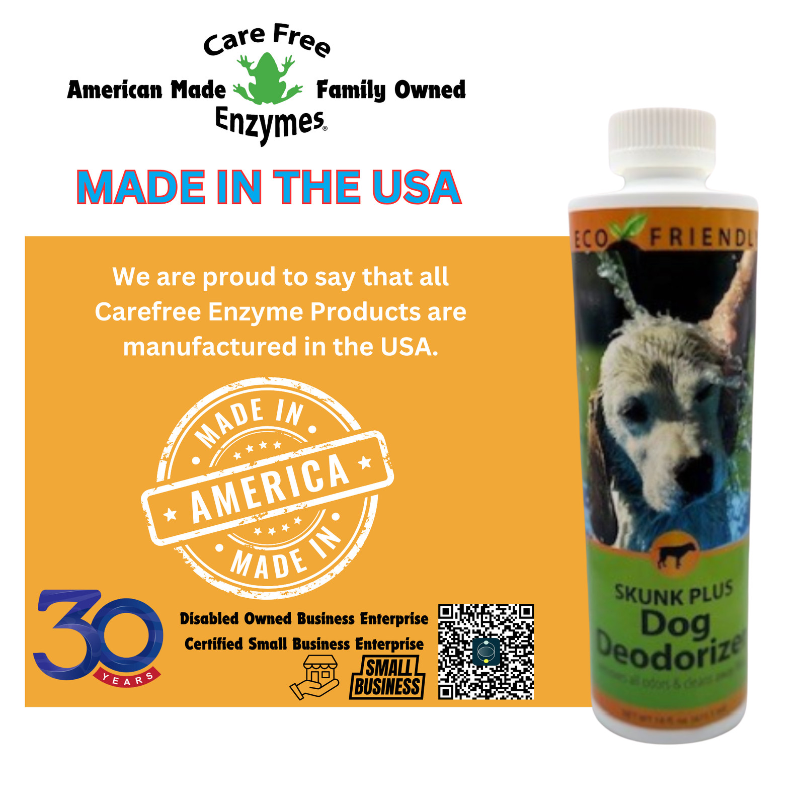 Skunk Odor Eliminator for Dogs & Cats | Skunk Plus Pet Deodorizer | 16 oz & 33.9