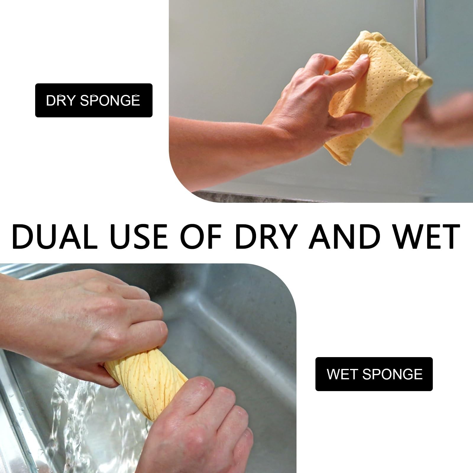 Windshield Cleaning Sponge Block, Double-Sided Microporous Defogger for Car Wind