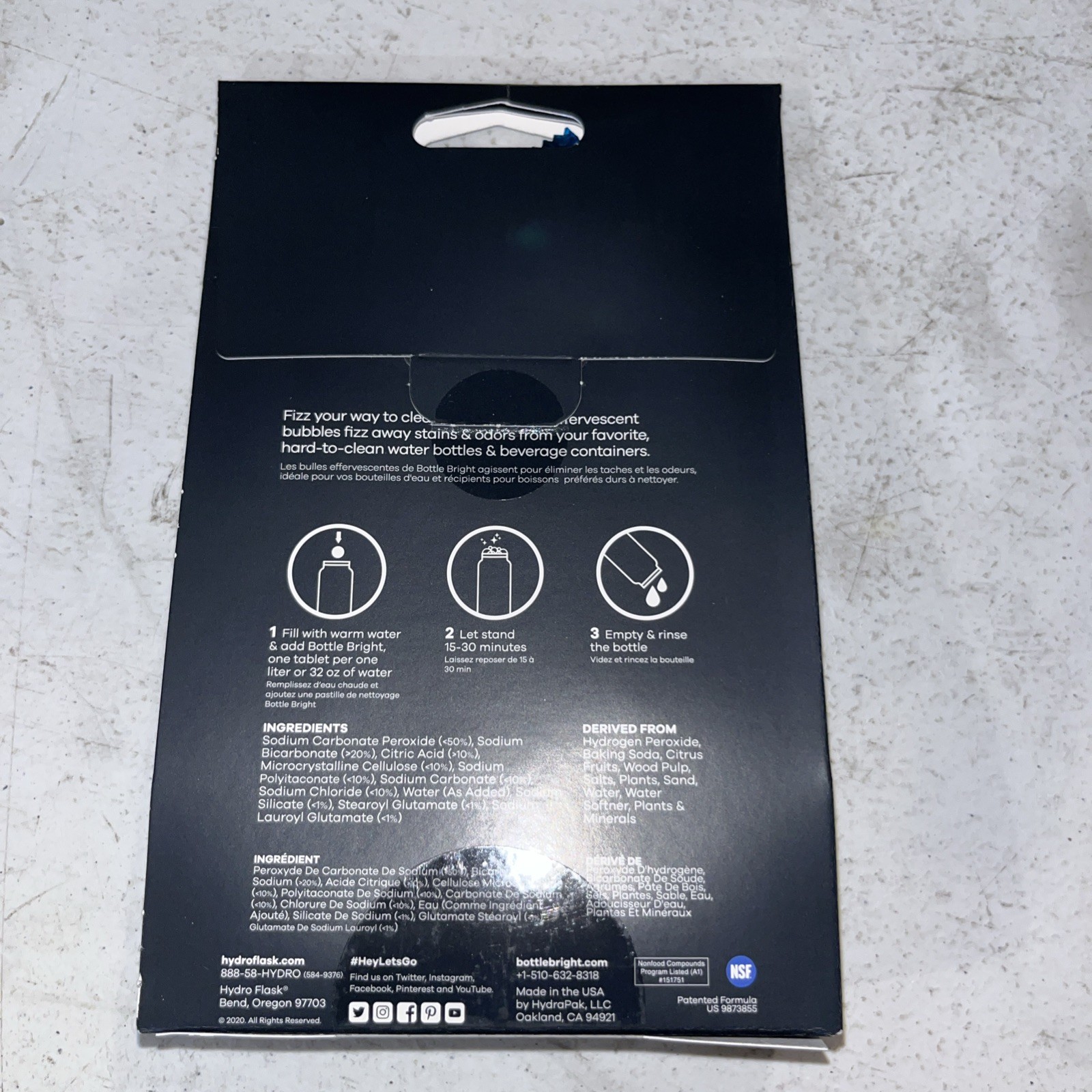 Hydro Flask Natural Cleaning Tablet – 15 Pk (New/Sealed)