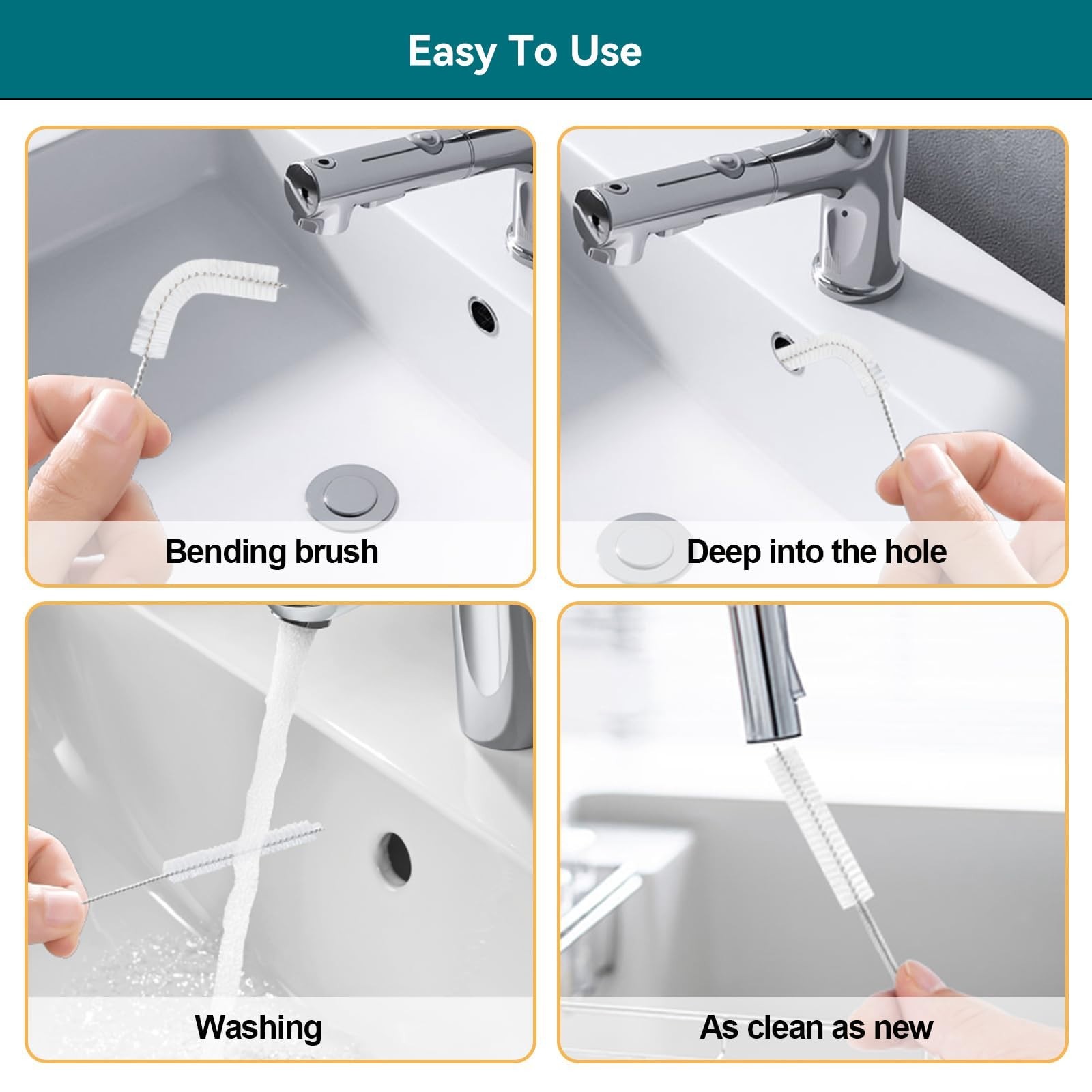 2 Pack Flexible Drain Cleaning Kit – 160″ Stainless Steel Brush & 80″ Spring Aug