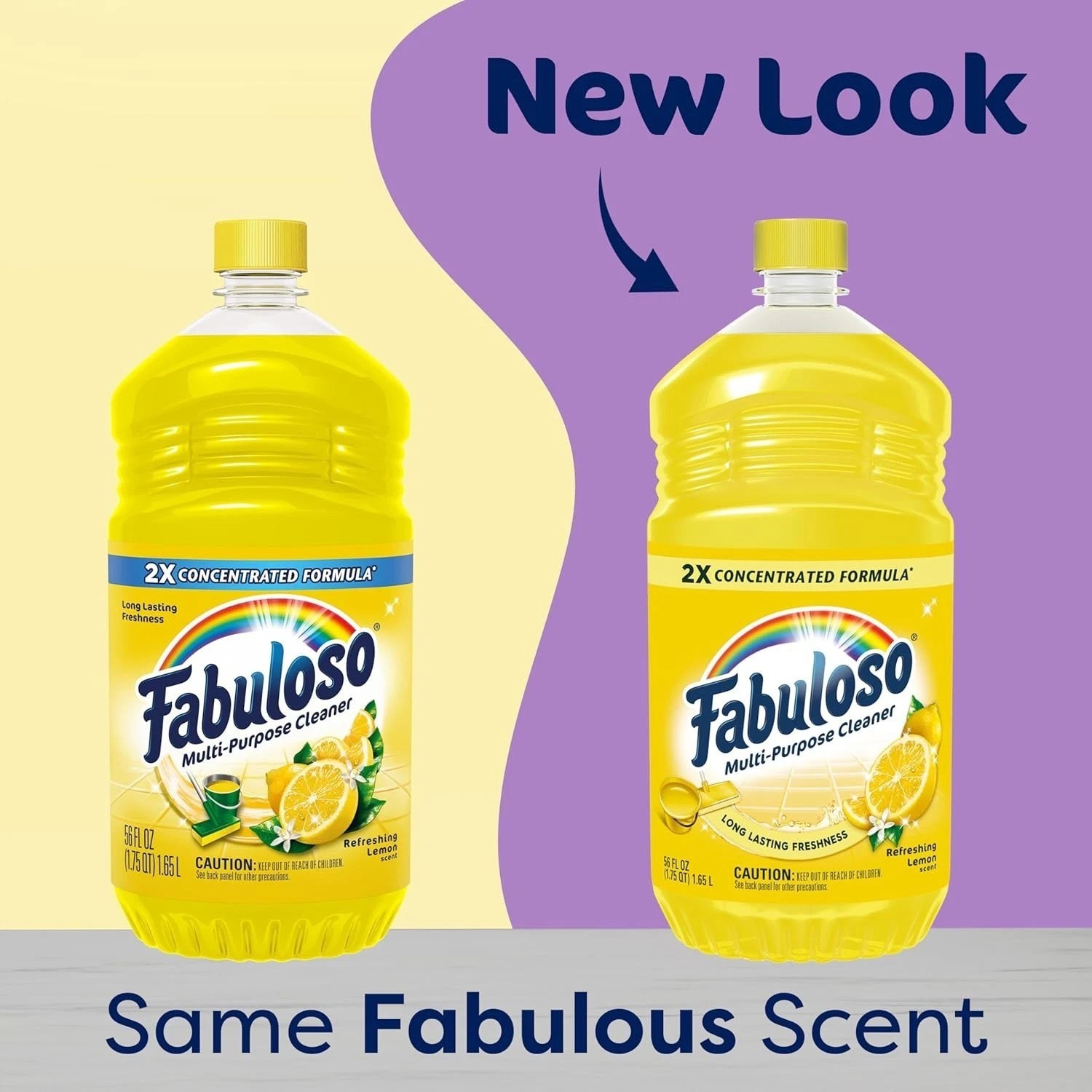 Powerful 2X Concentrated Lemon Cleaner, 56 oz – Multi-Surface & Fresh Scent