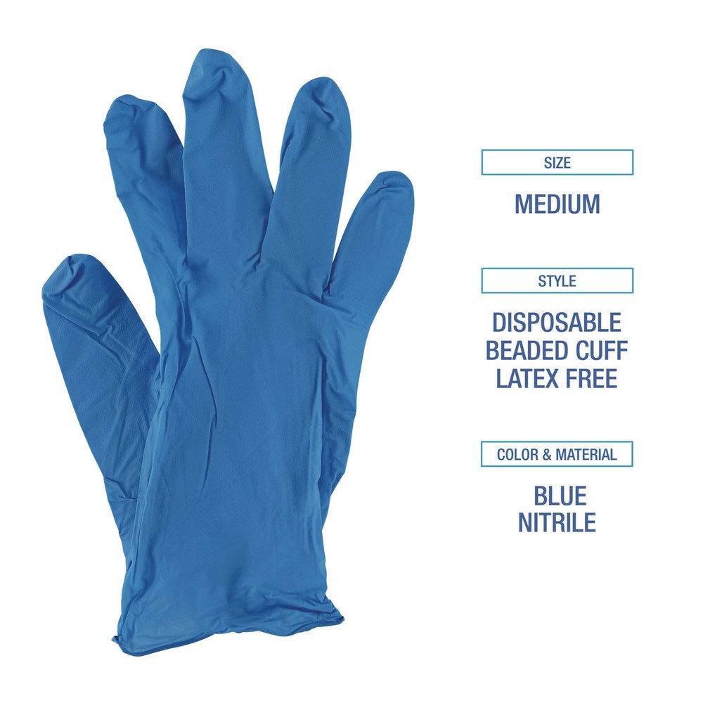 Boardwalk 395SBXA 5 mil Disposable Nitrile Gloves – Small, Blue (100/Box) New