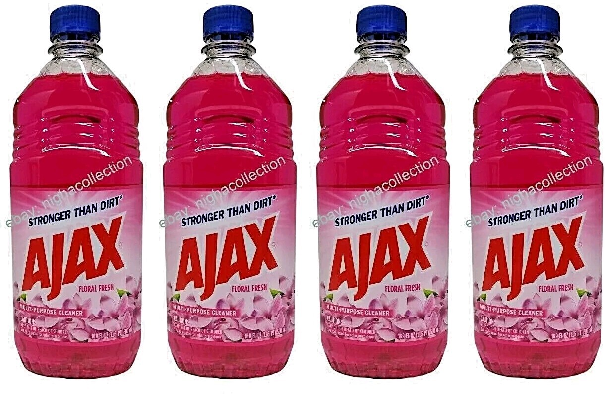 ( LOT 4 Bottles ) Ajax FLORAL FRESH All Purpose Cleaner 16.9 oz Each Bottle