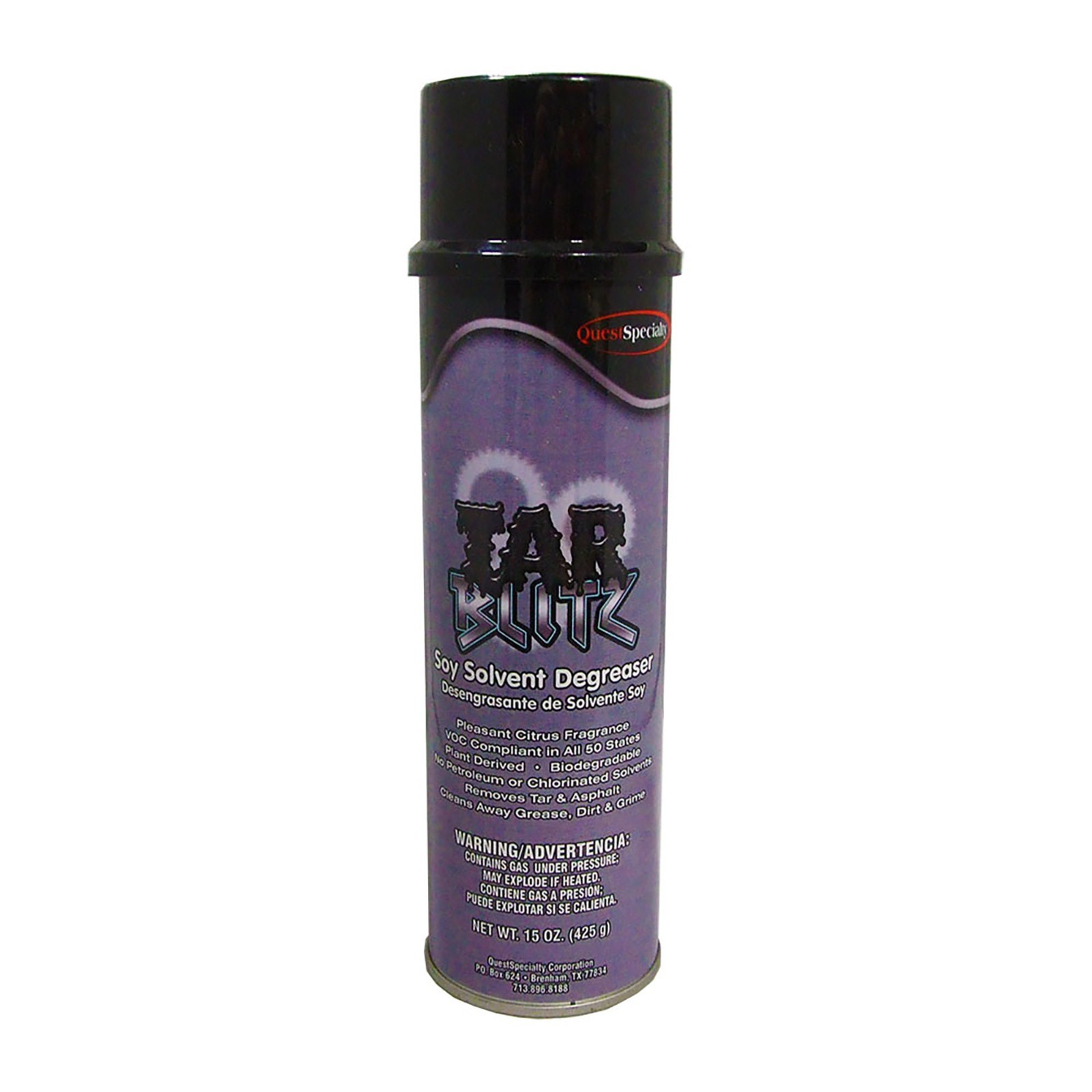 Quest Speciality 5080 Tar Blitz Soy Solvent Degreaser 15 oz Aerosol