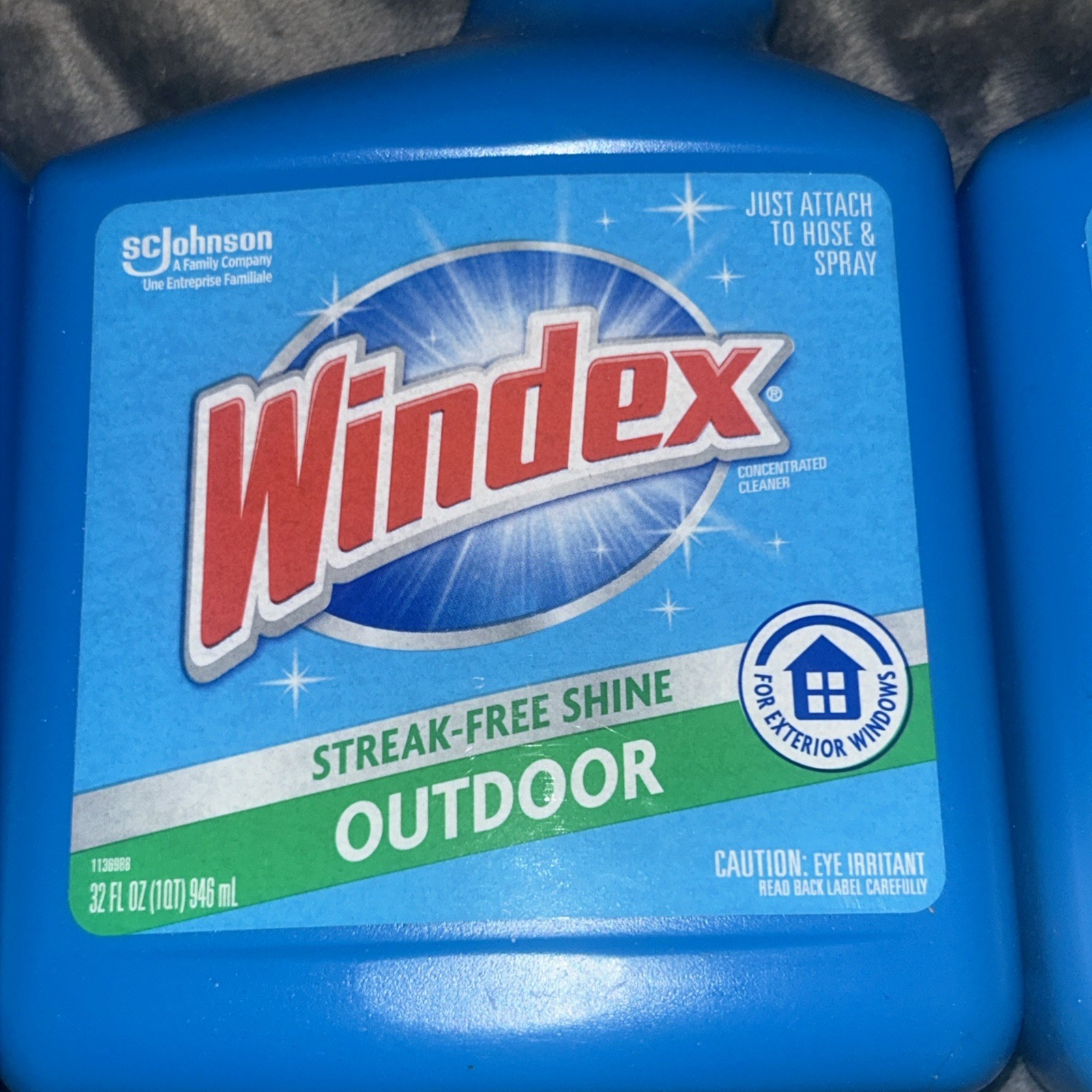 Windex Outdoor Window & Glass Cleaner for Hose Ammonia Free,32 Fl Oz (Pack of 3)