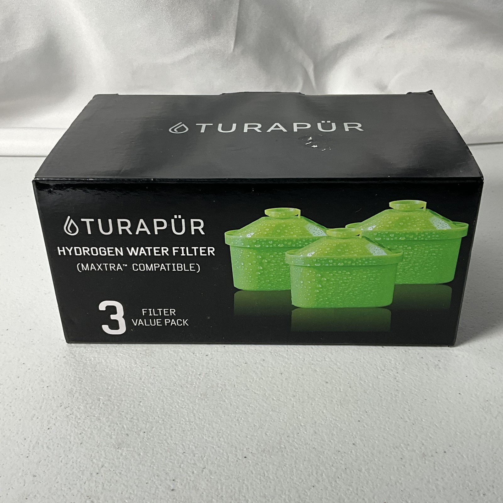 Turapur Hydrogen Water Filter 3-Pack Maxtra Compatible Alkaline Ionized BPA Free