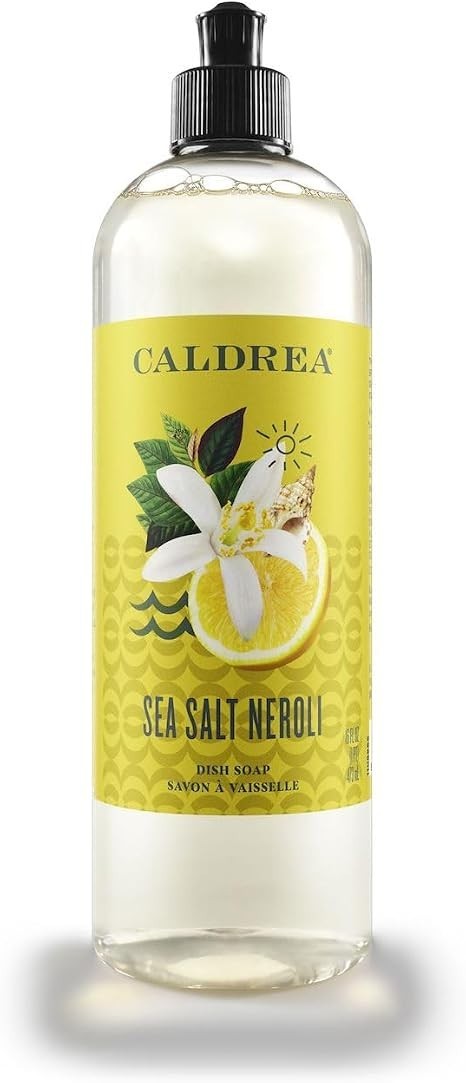 Dish Soap Biodegradable Liquid Sea Salt Neroli 16 oz Concentrated Scented