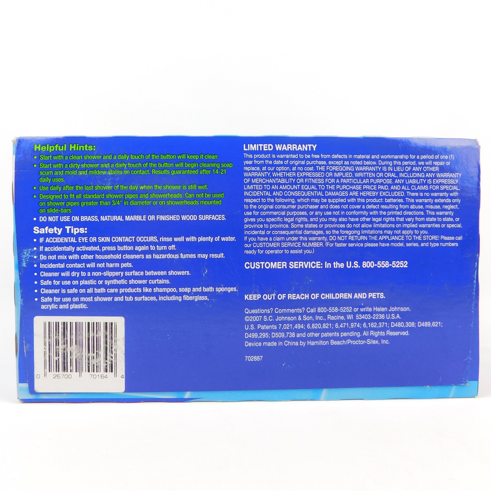 Scrubbing Bubbles Automatic Shower Cleaner Sealed One Button Dual Spray NEW