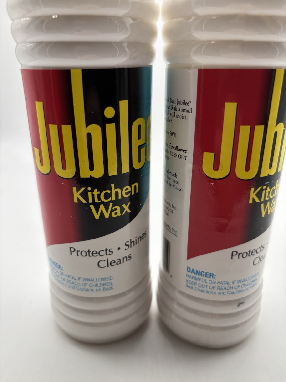 NOS JUBILEE Kitchen Wax – Two (2) 15 Ounce Bottles – Protects – Shines