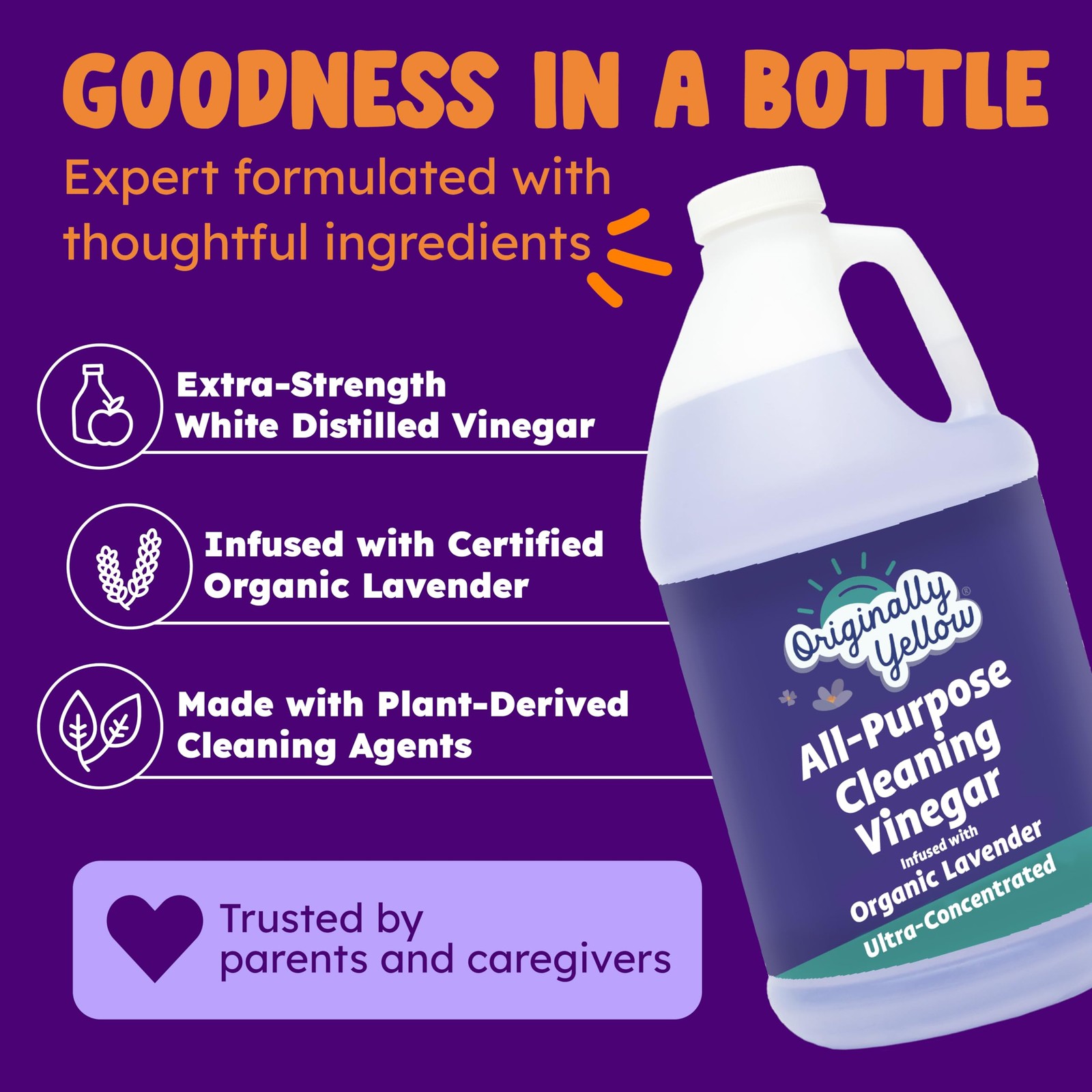 Originally Yellow Lavender White Vinegar For Cleaning Purpose | USA Made All …