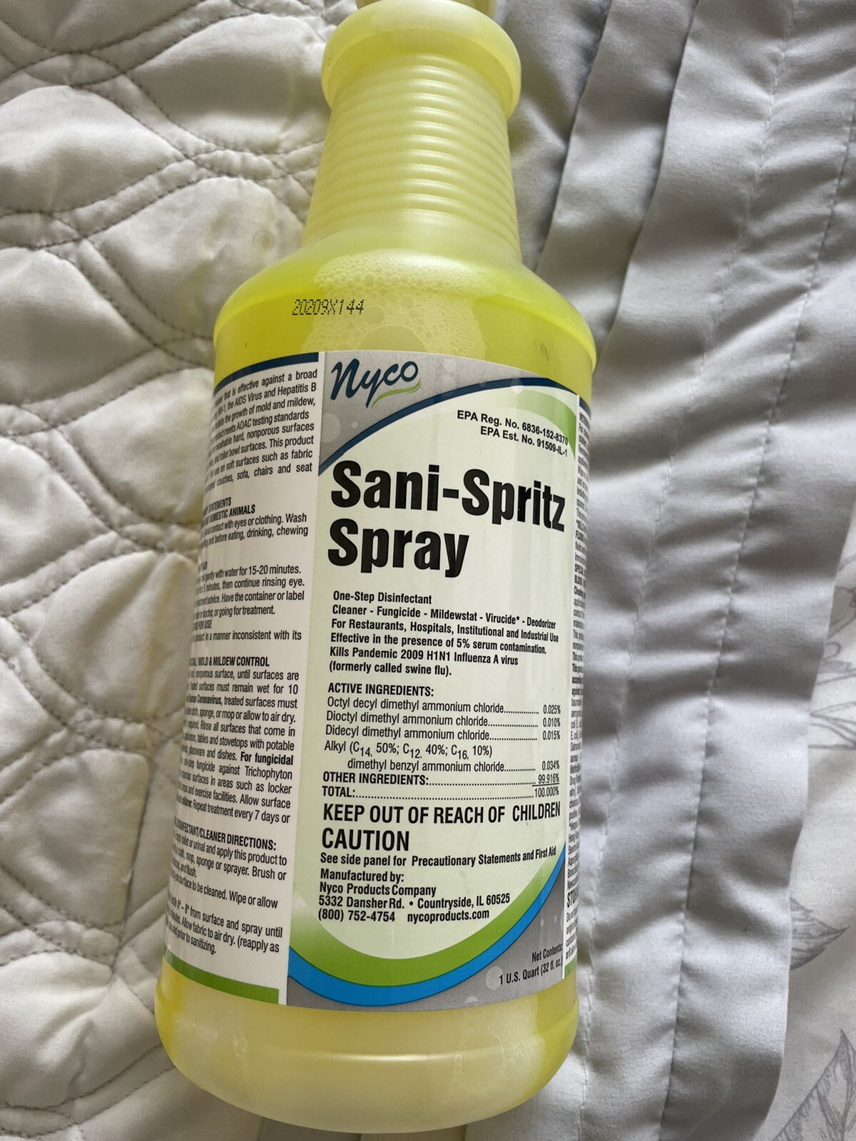 Nyco Sani Spritz Spray 32 oz ( 1 Qt)