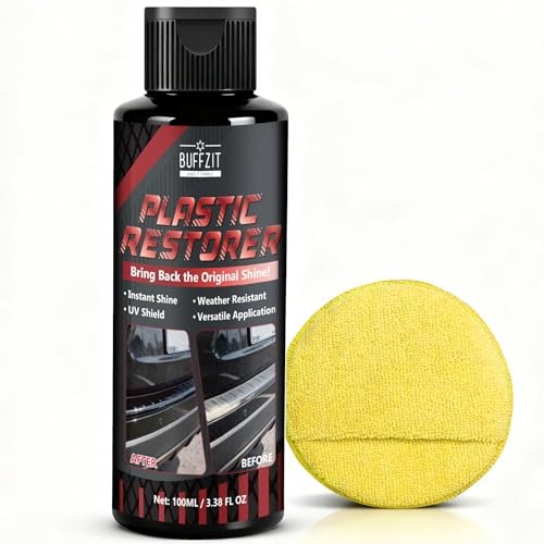 Plastic Restorer for Cars, Black Trim Restorer for Faded Plastic, Vinyl &