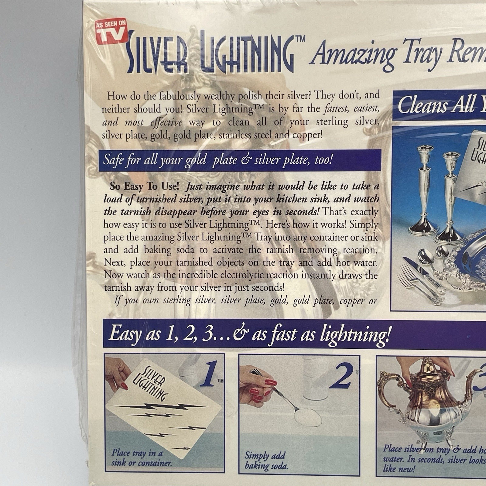 The Original Silver Lightning Tarnish Remover Gold Copper Stainless Steel ASOTV