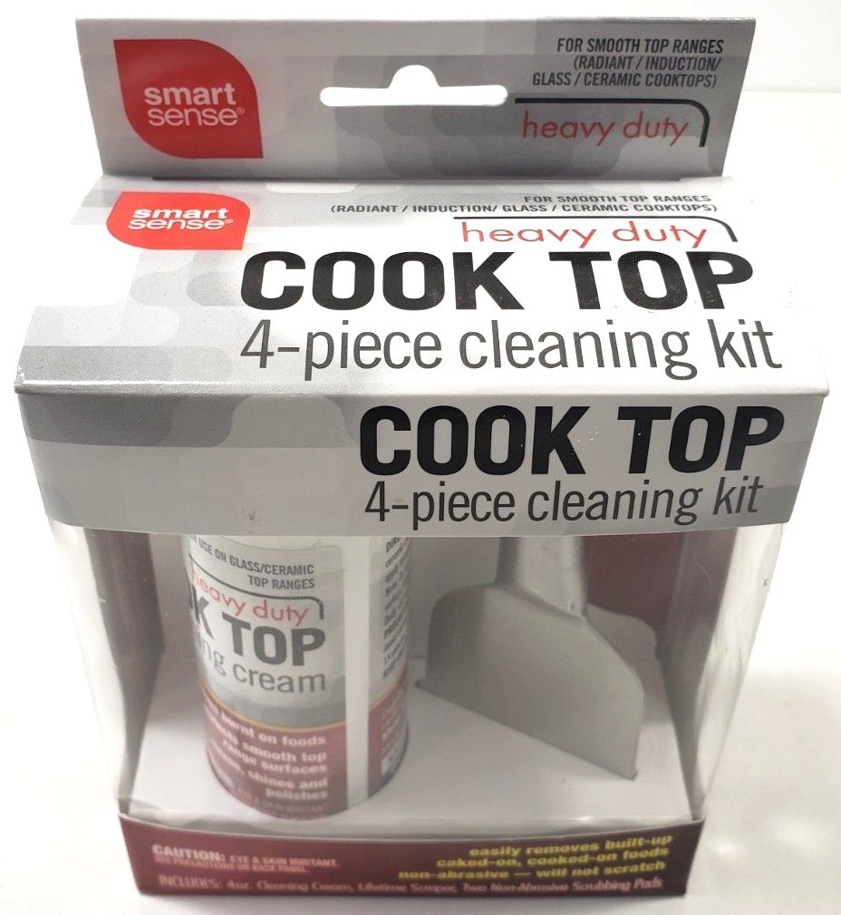 heavy duty Cleaning Kit Radiant induction Glass Ceramic Cleaner Cooktop 4-Piece