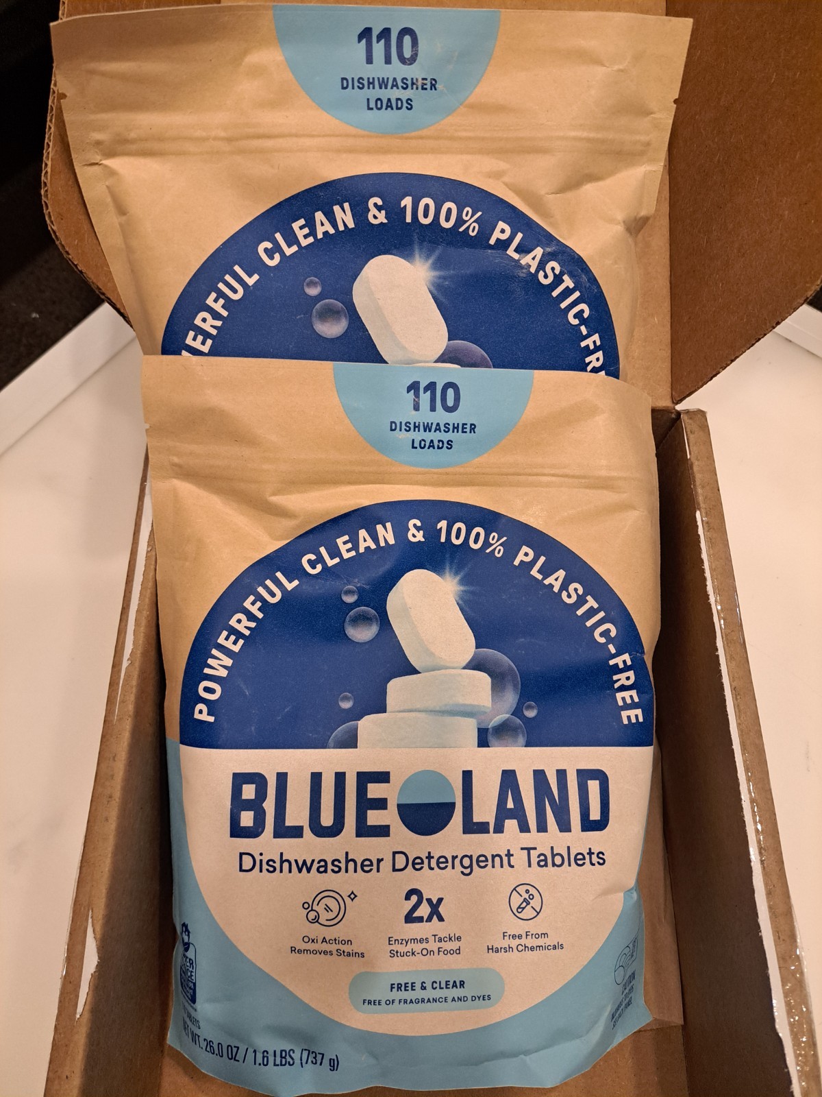 Blueland Dishwasher Detergent Tablets, Frsngrance Free, 220-count