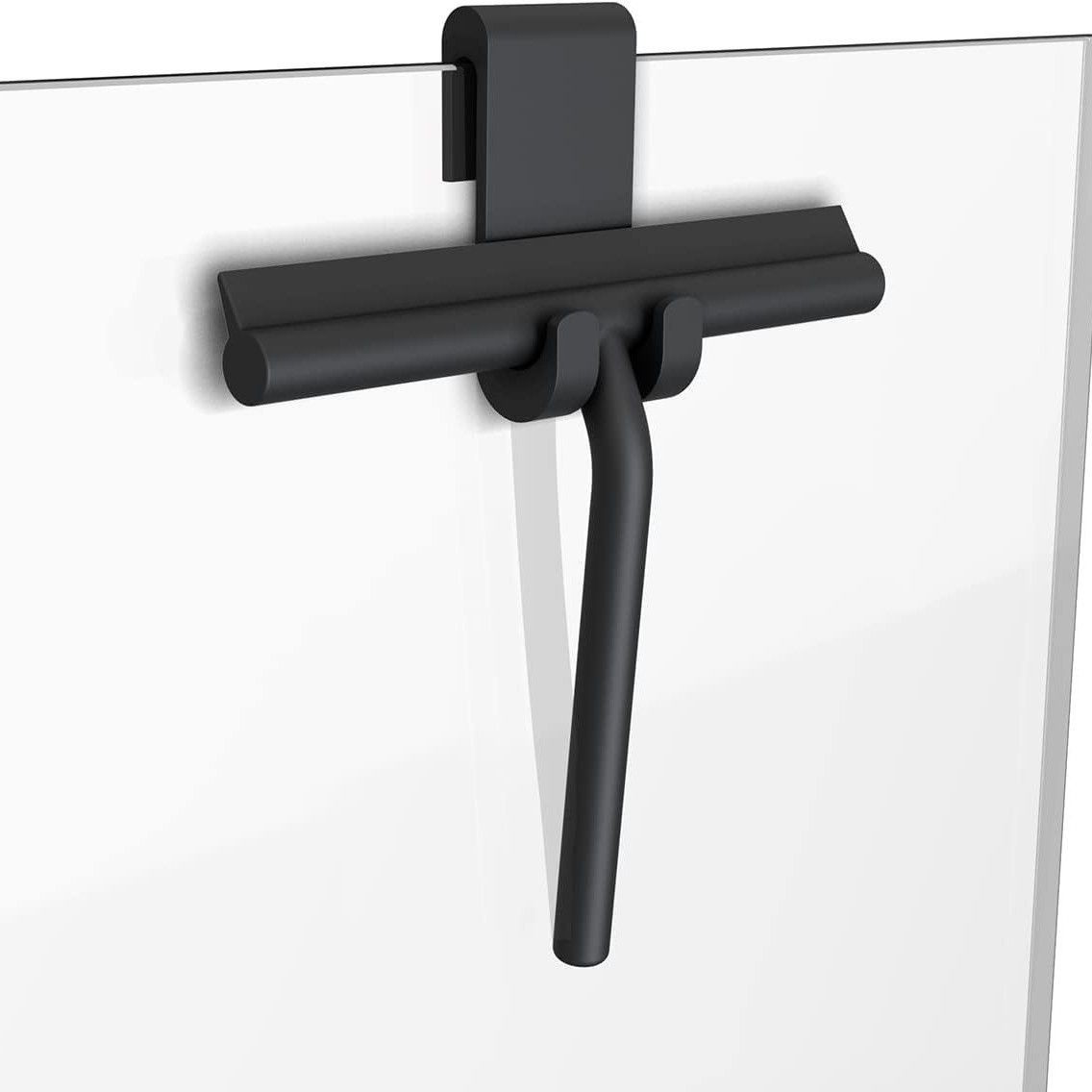 Shower Squeegee for Glass Doors, Full Silicone Jacketed Squeegee with Handle