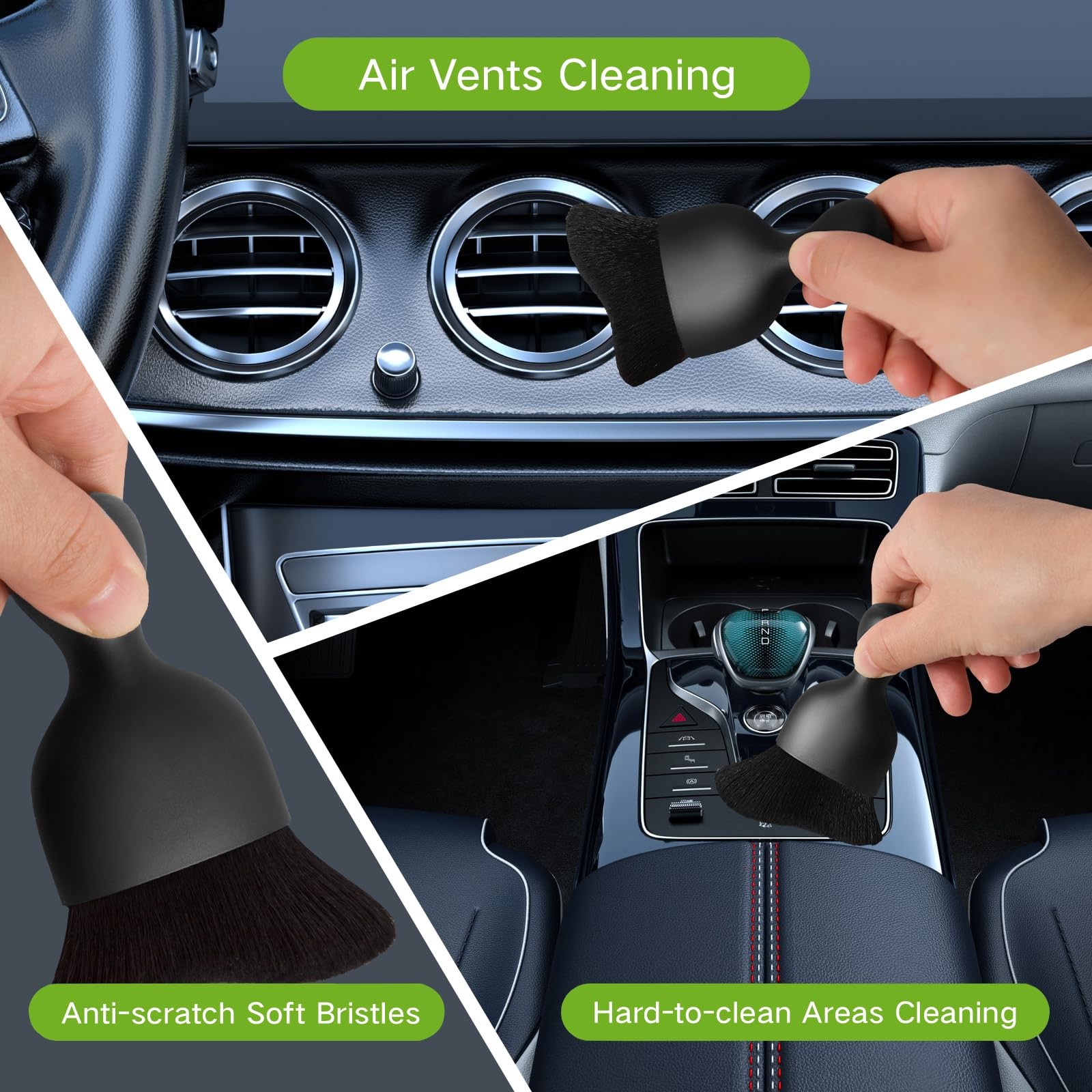 10pcs Windshield Cleaner Tool, Car Window Cleaning Wash Kit with 4 Reusable M…