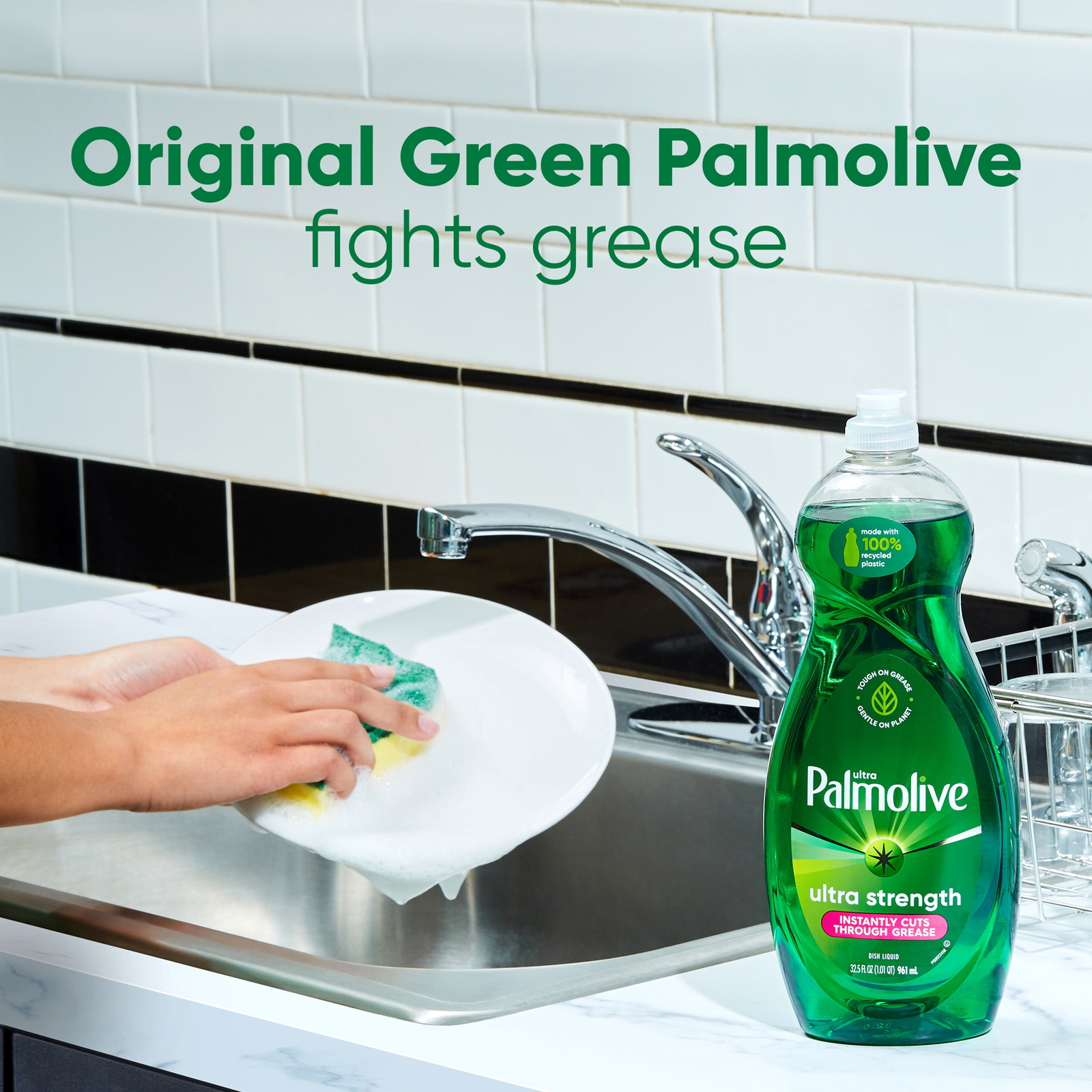 Ultra Strength Liquid Dish Soap, Original Green – 70 Fluid Ounce