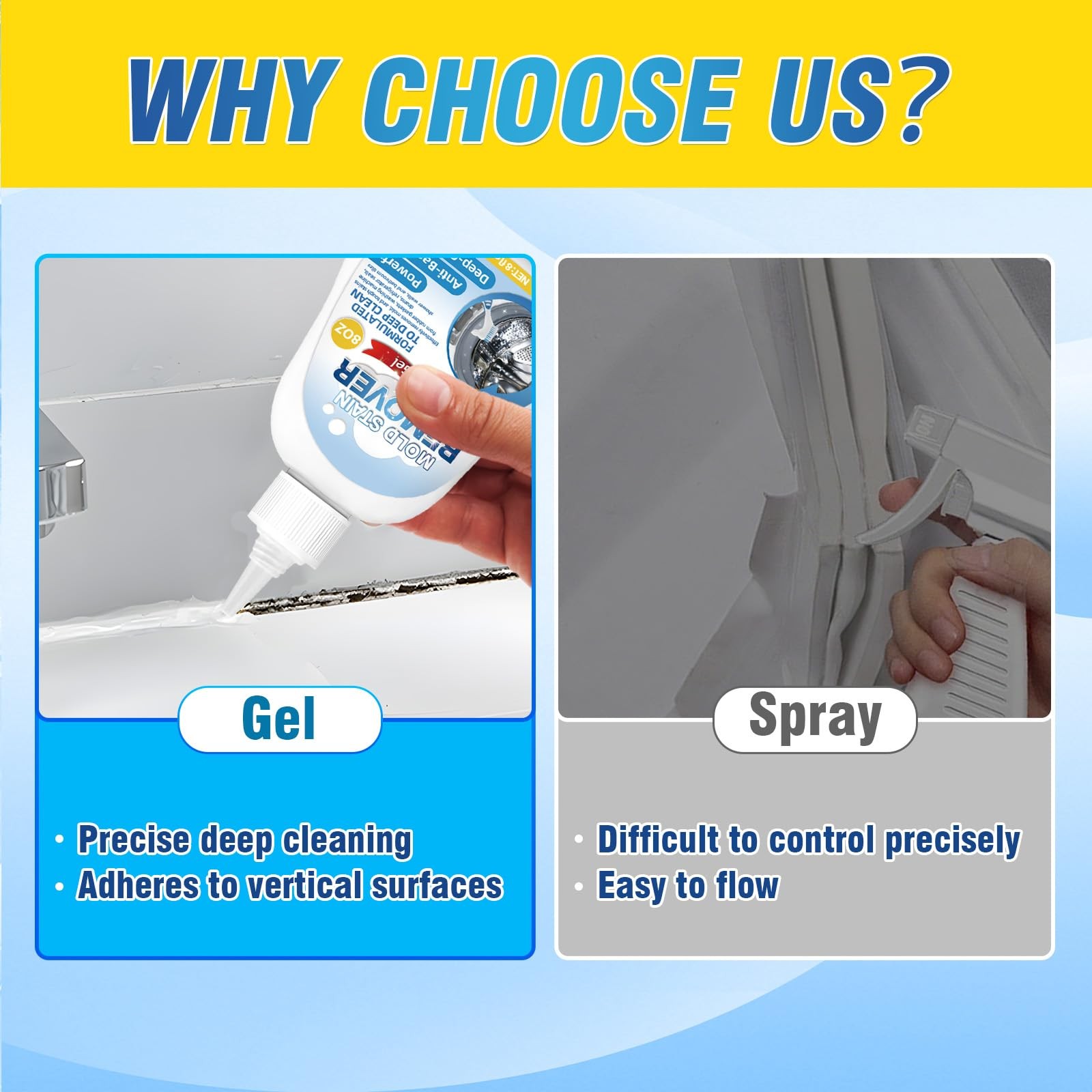 Home Remover Gel Washing Machine Cleaner Seal Front Load Washer Grout 7.44oz
