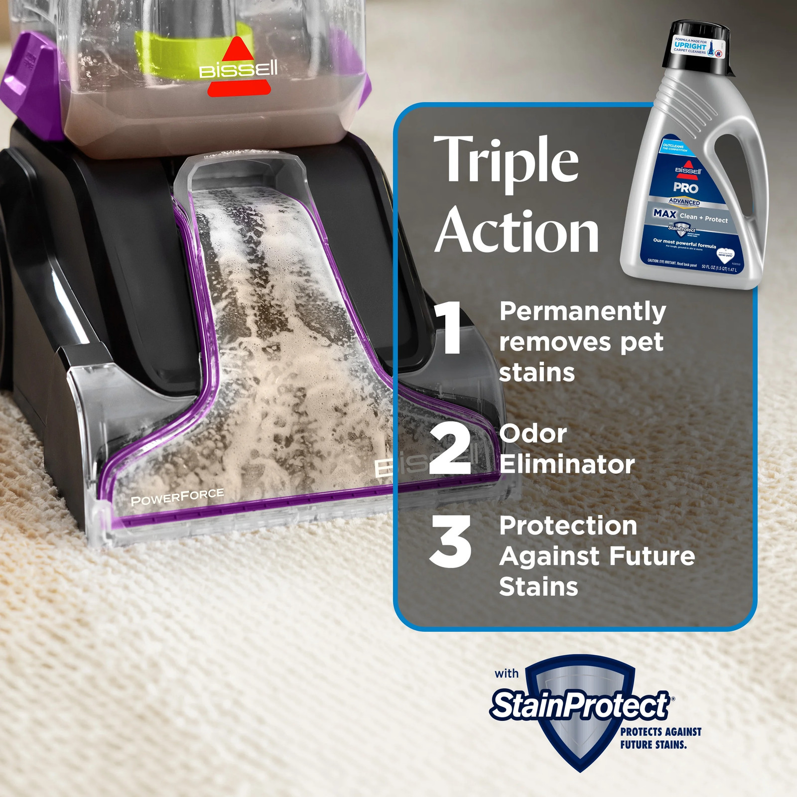Advanced Pro Max Clean + Protect Deep Cleaning Carpet Formula, 50 Fl. Oz., 70E1