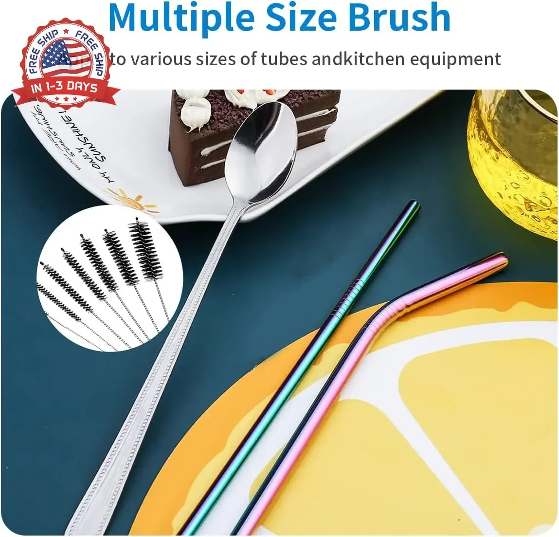 10PCS Flexible Drain Brush Straw Cleaner Brush Set,Pipe Cleaners Brush,61Inch St