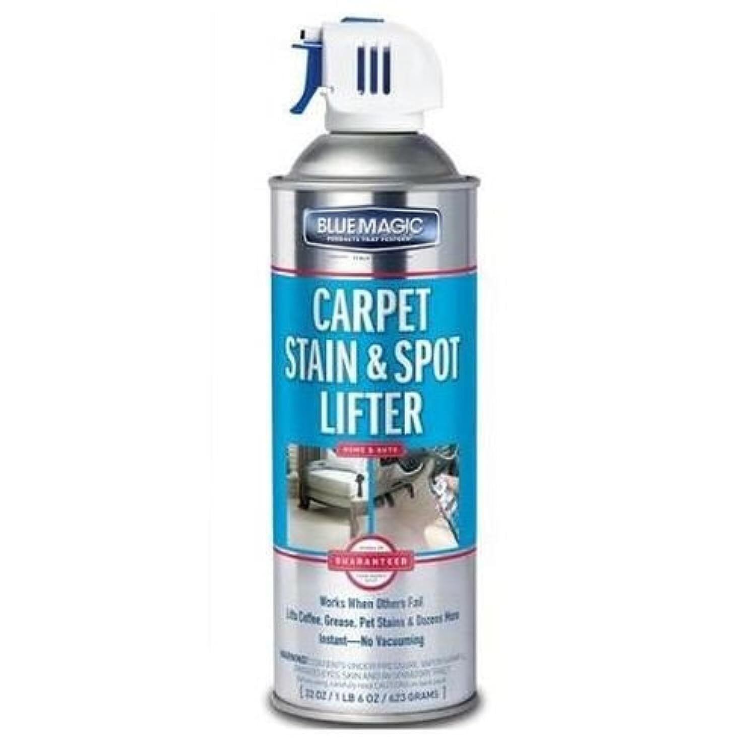 BlueMagic Instant Carpet Stain Remover 22 Ounce Cleans Coffee Grease Pet Stains