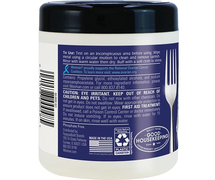 Weiman Jewelry Polish Cleaner, Tarnish Remover Wipes – 20 20 Count, No Color