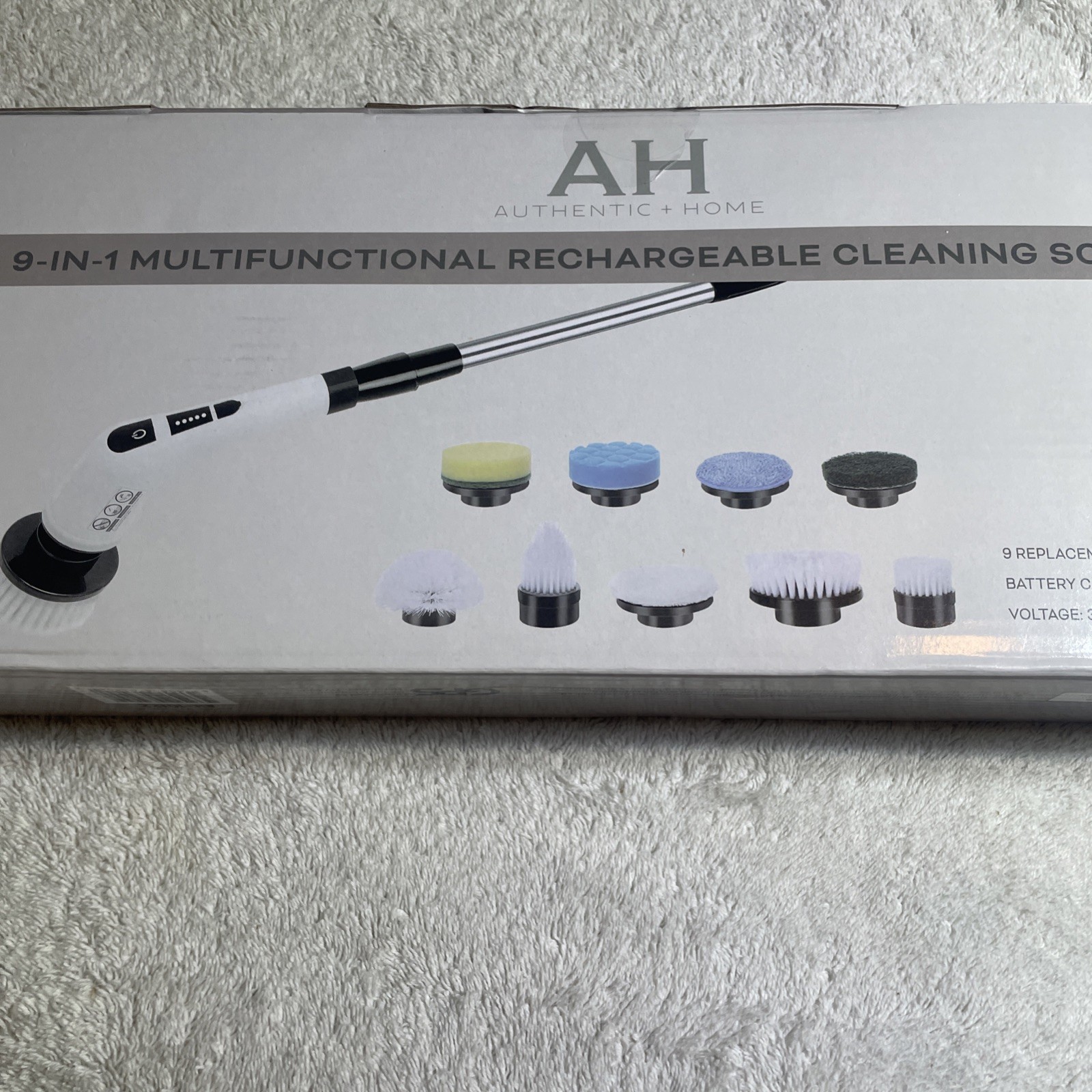 9 IN 1 Electric Spin Scrubber Cordless Power Cleaning Brush Rechargeable Cleaner