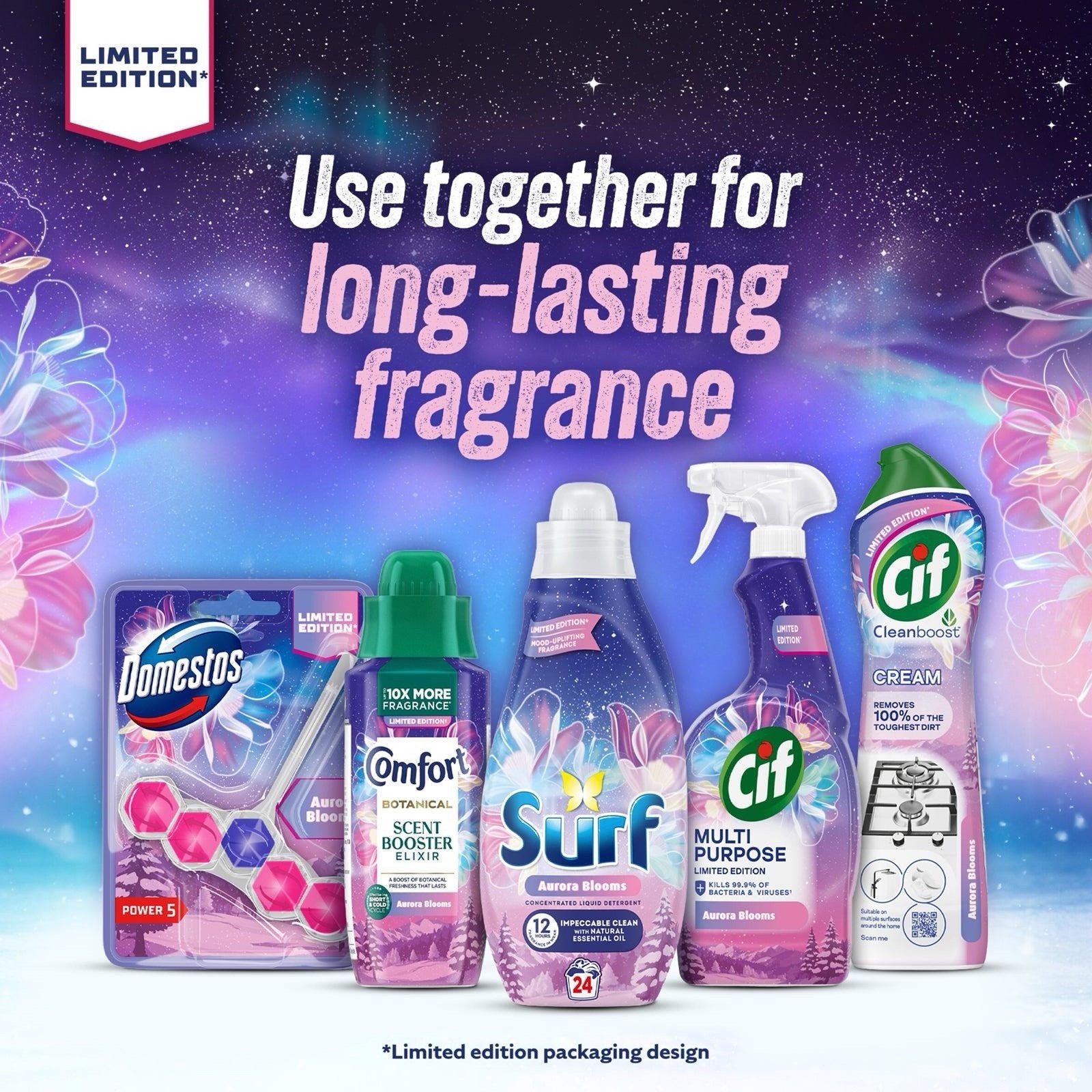 3 x Cif Cleanboost Cream Aurora Bloom Limited Edition Cleaner 500ml