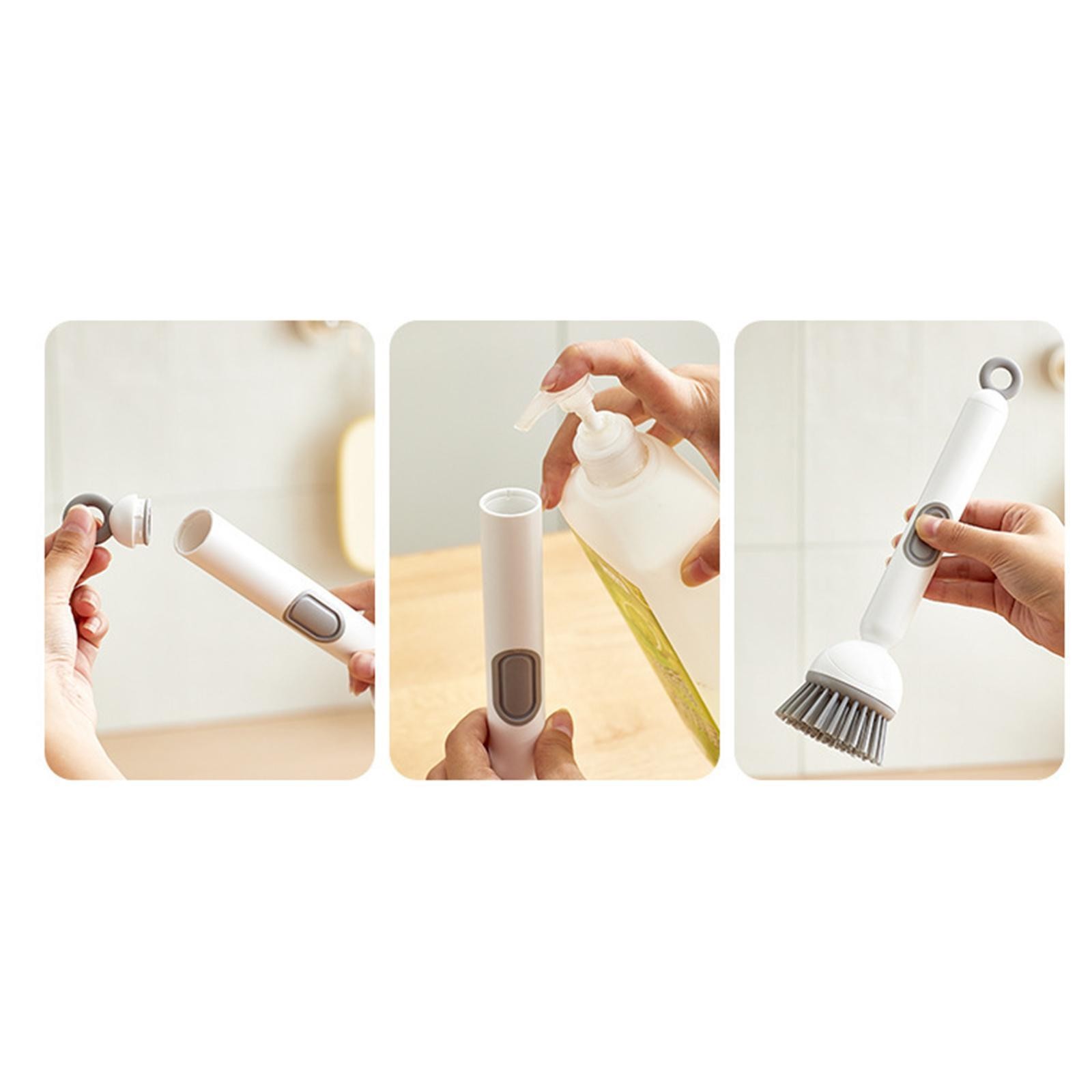 Rotating Dish Cleaning Brush Liquid Filling Brush Utensils Pot Cleaner Washing