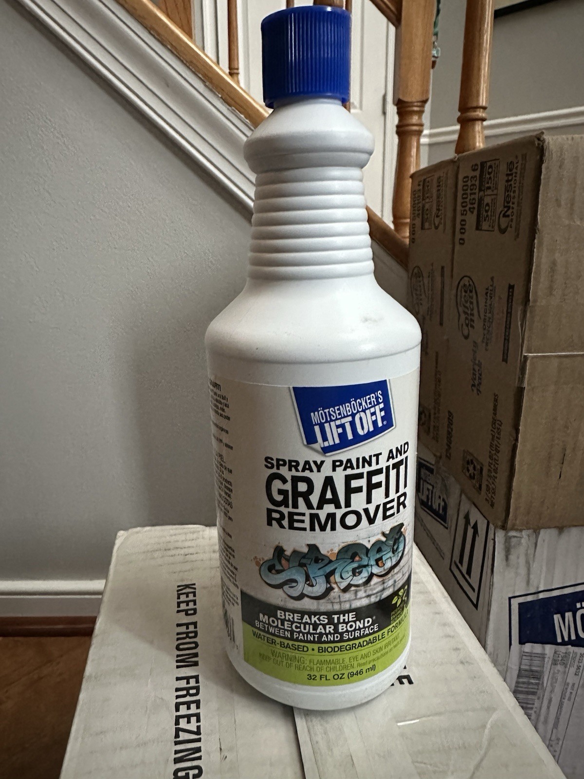 Motsenbocker’s Lift-Off® 4 Spray Paint Graffiti Remover, 32oz, Bottle, 6/Carton