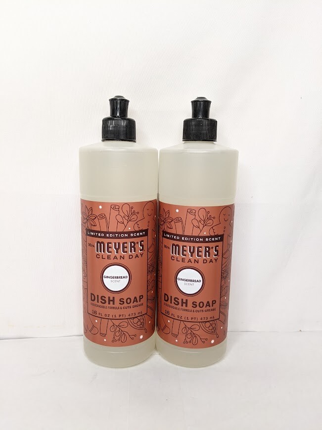 2pk – MRS. MEYER’S CLEAN DAY Liquid Dish Soap Gingerbread Scent 16oz