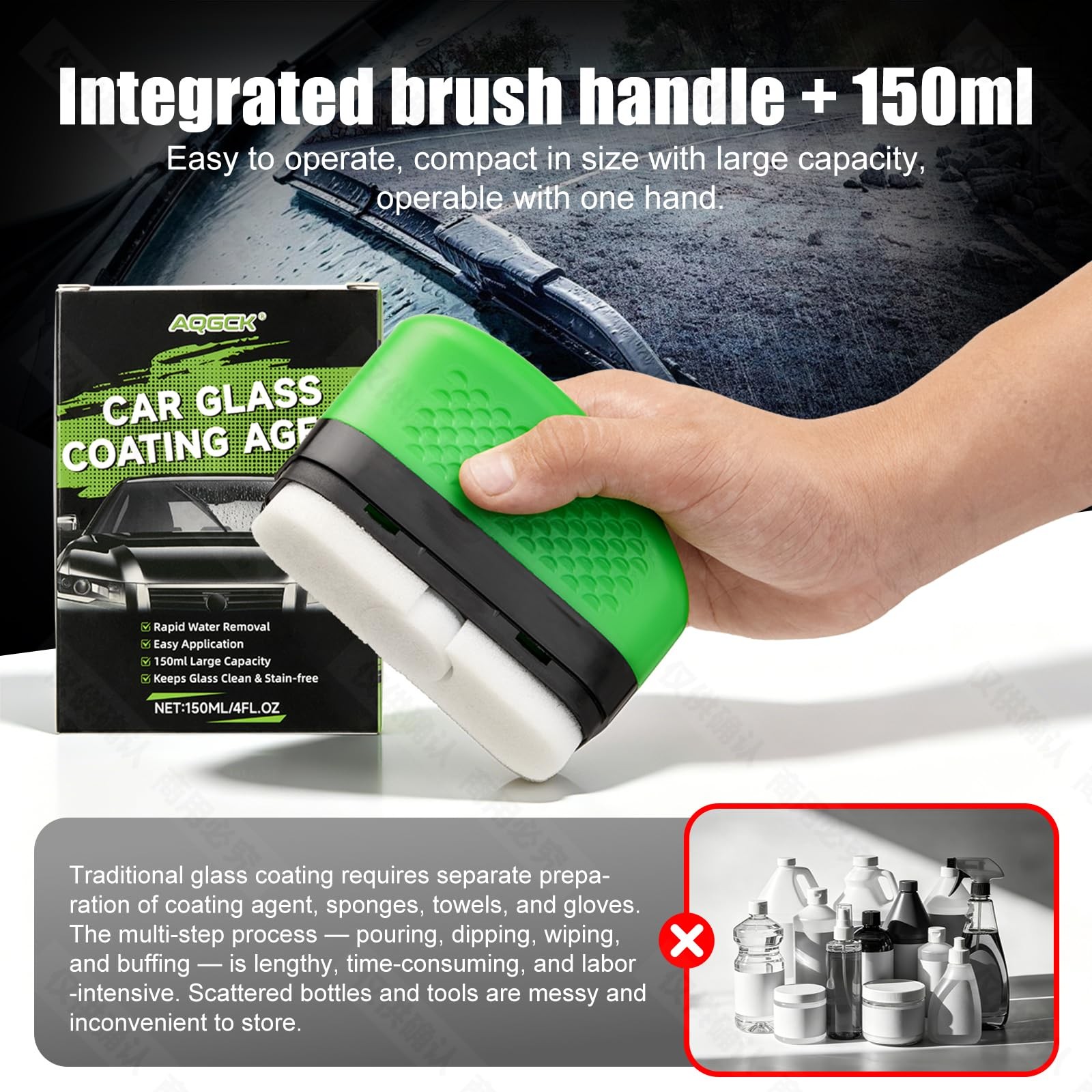 – Ceramic Glass Cleaning Brush and Coating, Removes Dirt and Provides Hydroph…