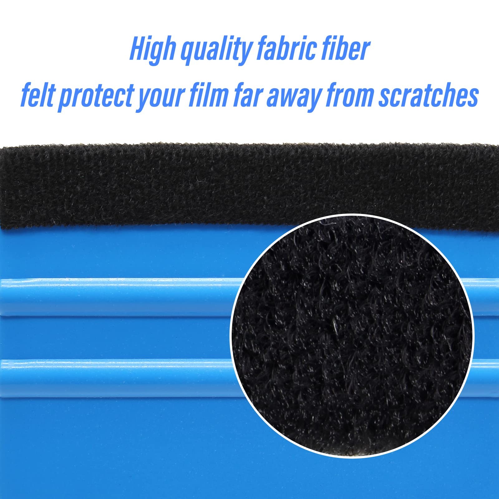 Bonsicoky 4 Inch Plastic Felt Edge Squeegee Tool Vinyl Squeegee for Window Ti…