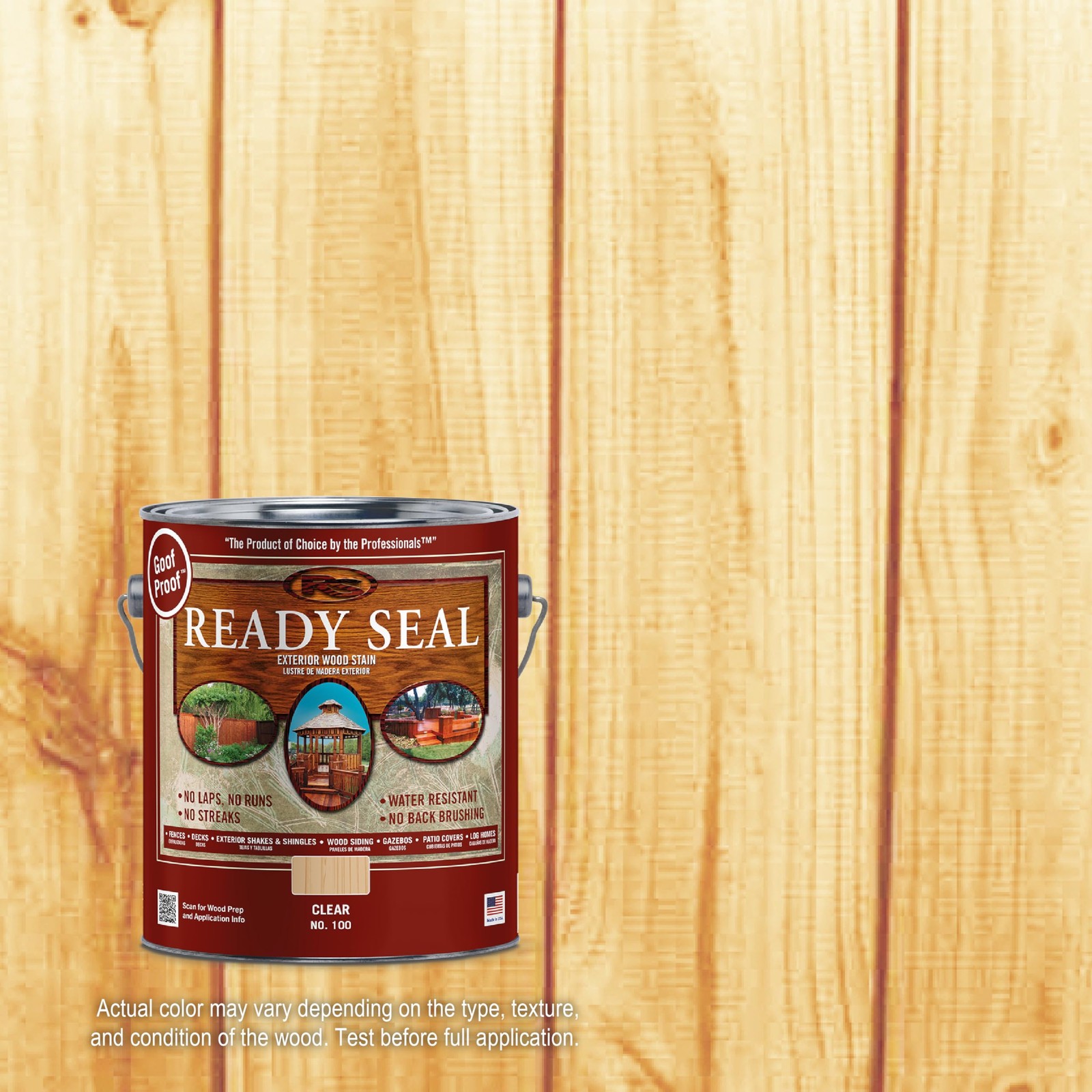 100 Penetrating Wood Stain/Sealer Proof Semi-Transparent Clear Oil-Based 1 ga…