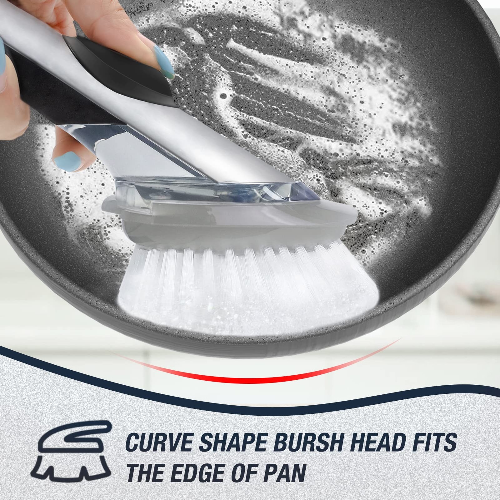 Brush Refills for OXO Dish Brush – 4 Pack Dish Brush Cleaning Soap Dispensing…