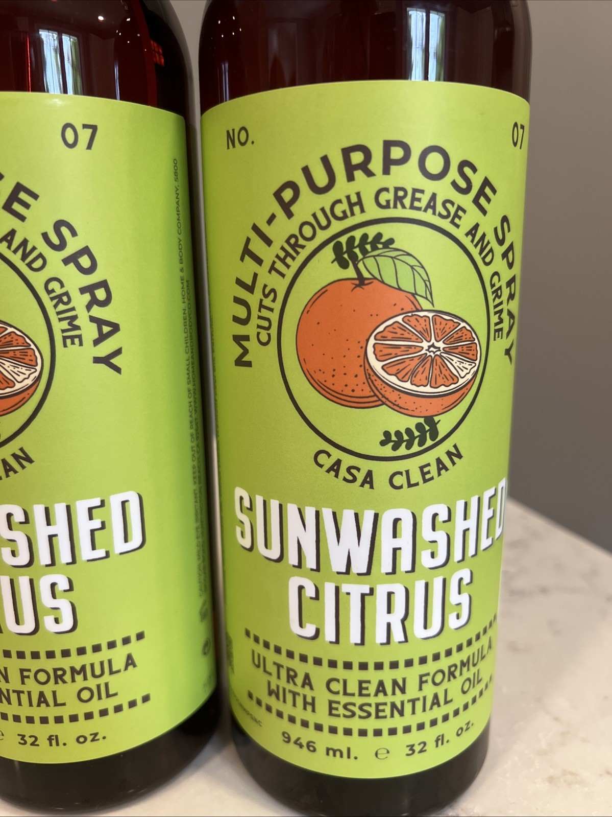 (2-Pk) KITCHEN REFRESHER Cleaner Odor Eliminator Deodorizer Sunwashed Citrus No7